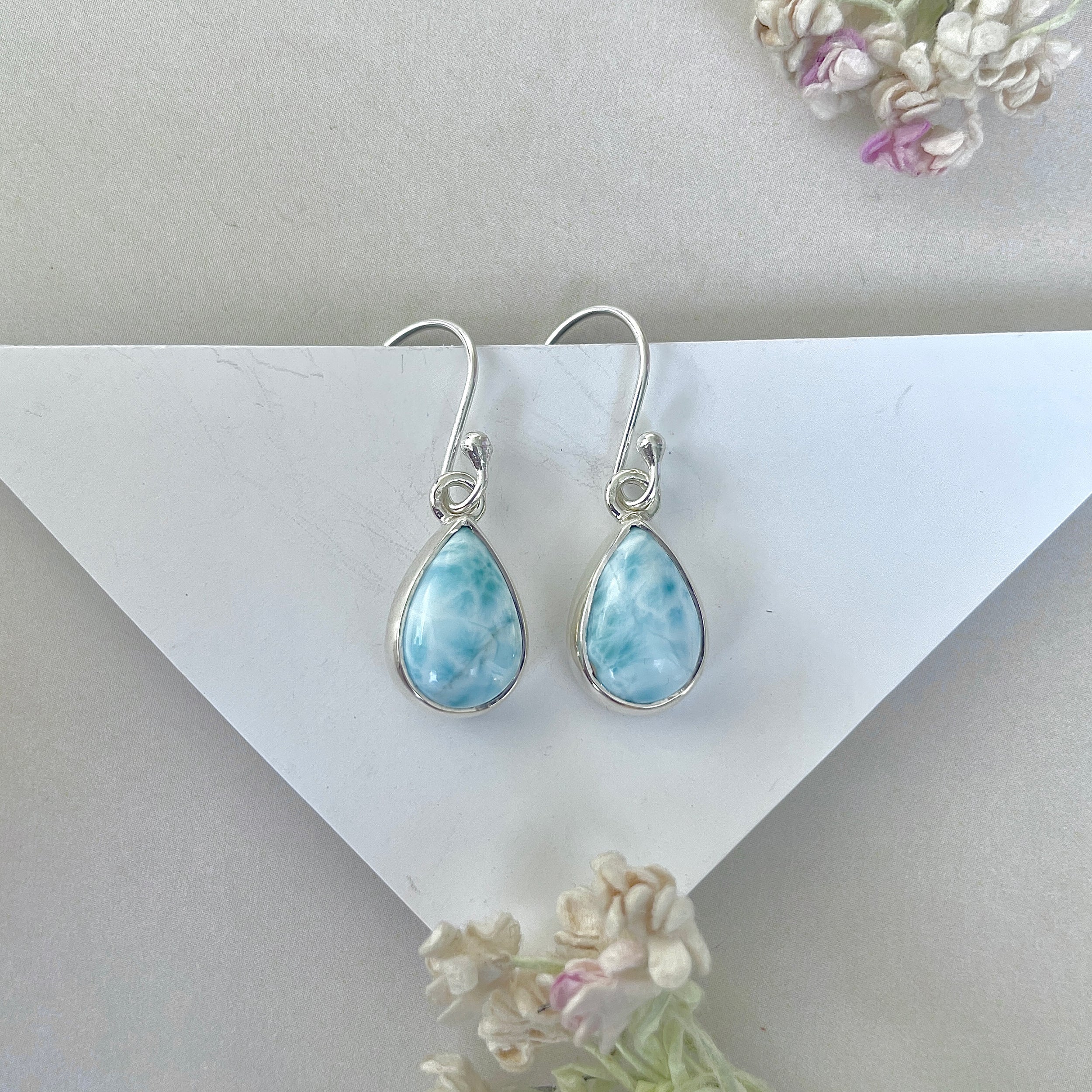 Larimar Earring-(LAR-E-3755.)