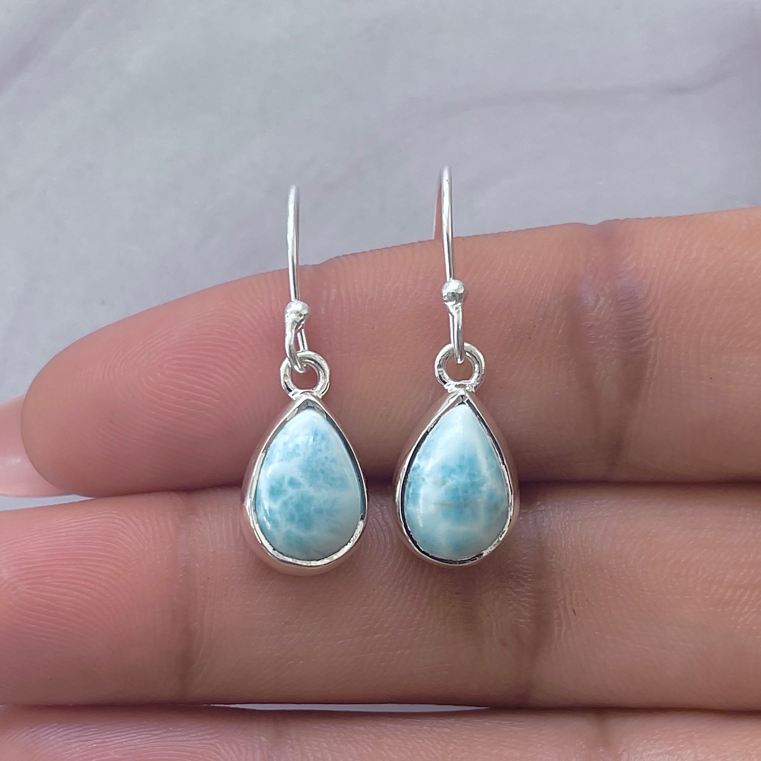Larimar Earring-(LAR-E-3756.)