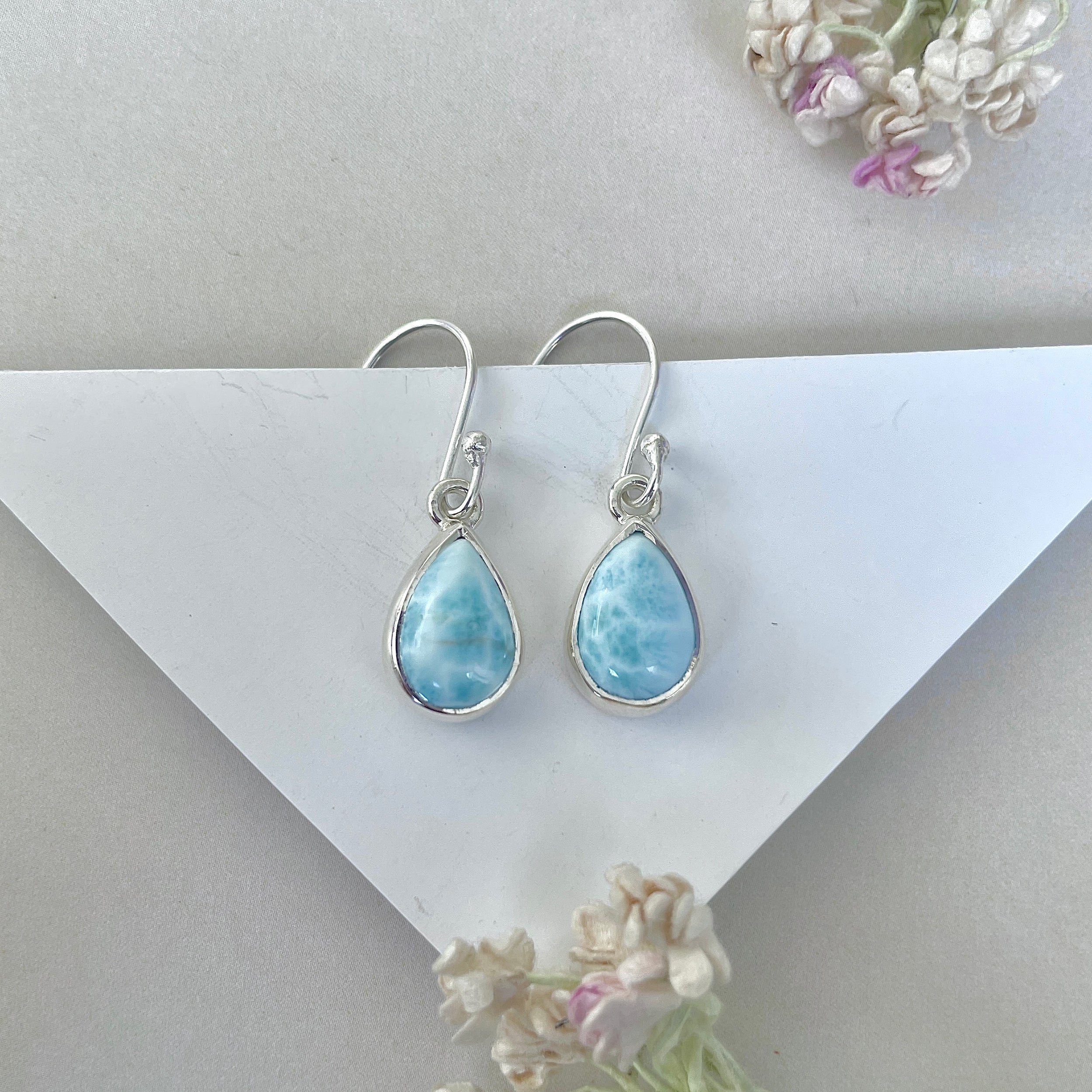 Larimar Earring-(LAR-E-3756.)