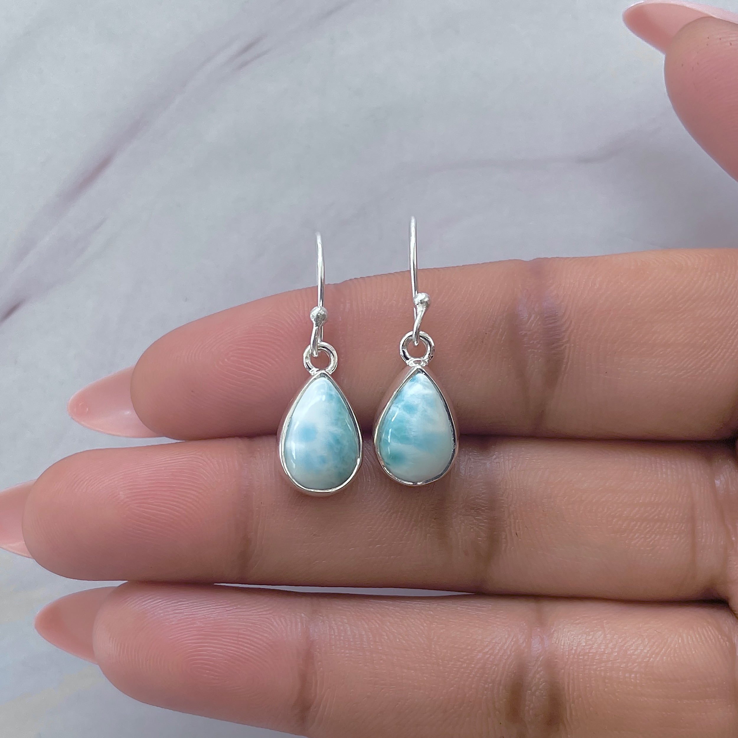 Larimar Earring-(LAR-E-3757.)