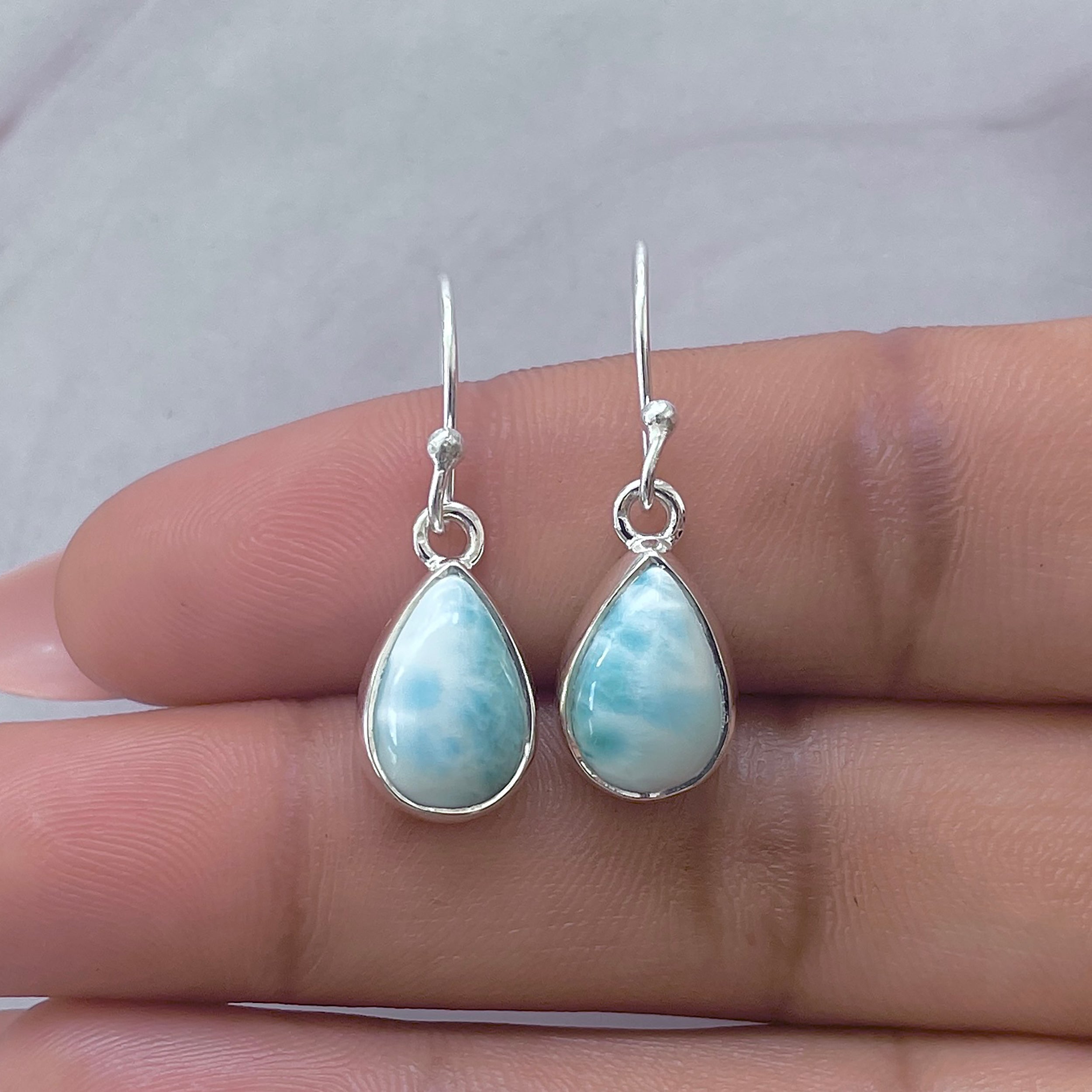 Larimar Earring-(LAR-E-3757.)