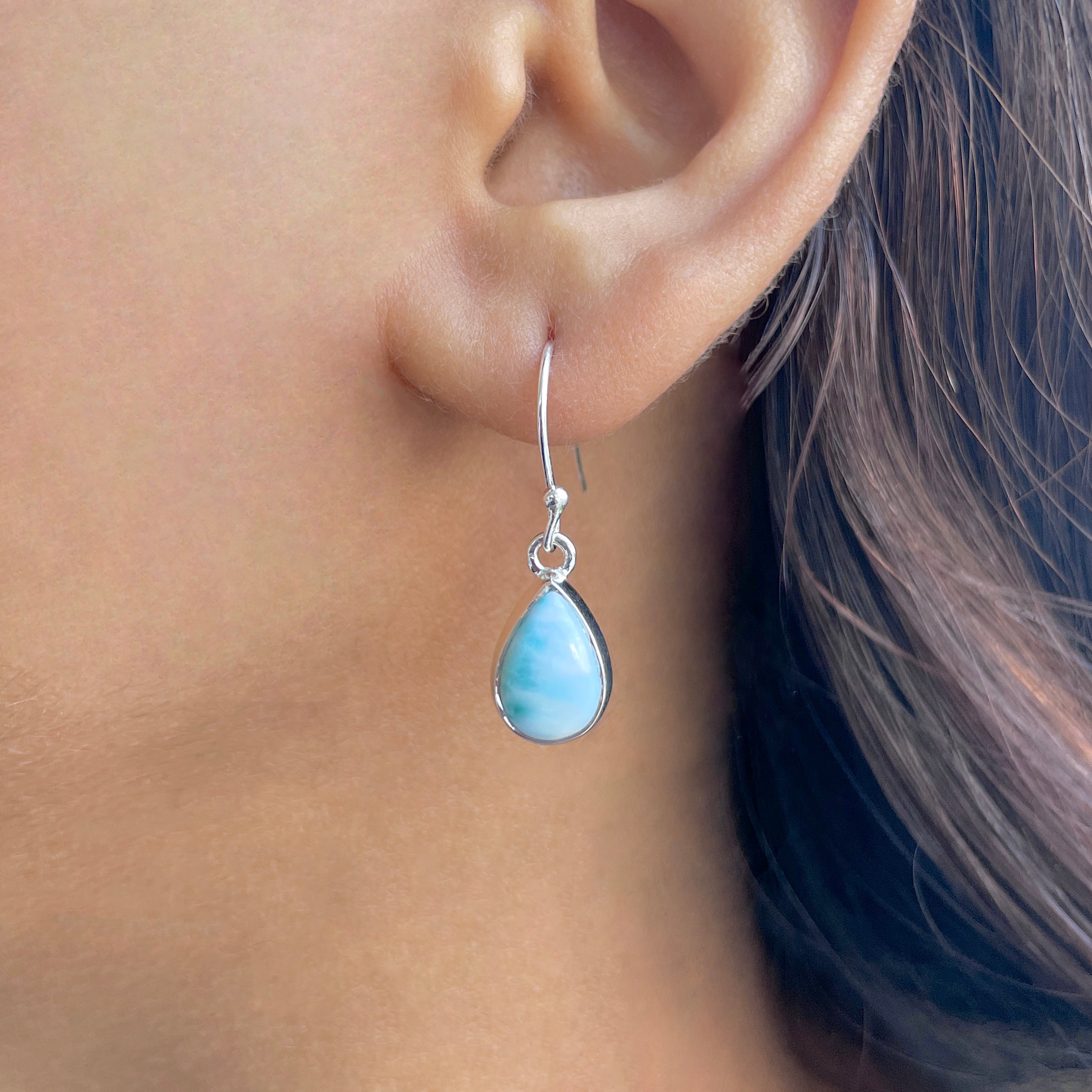 Larimar Earring-(LAR-E-3757.)