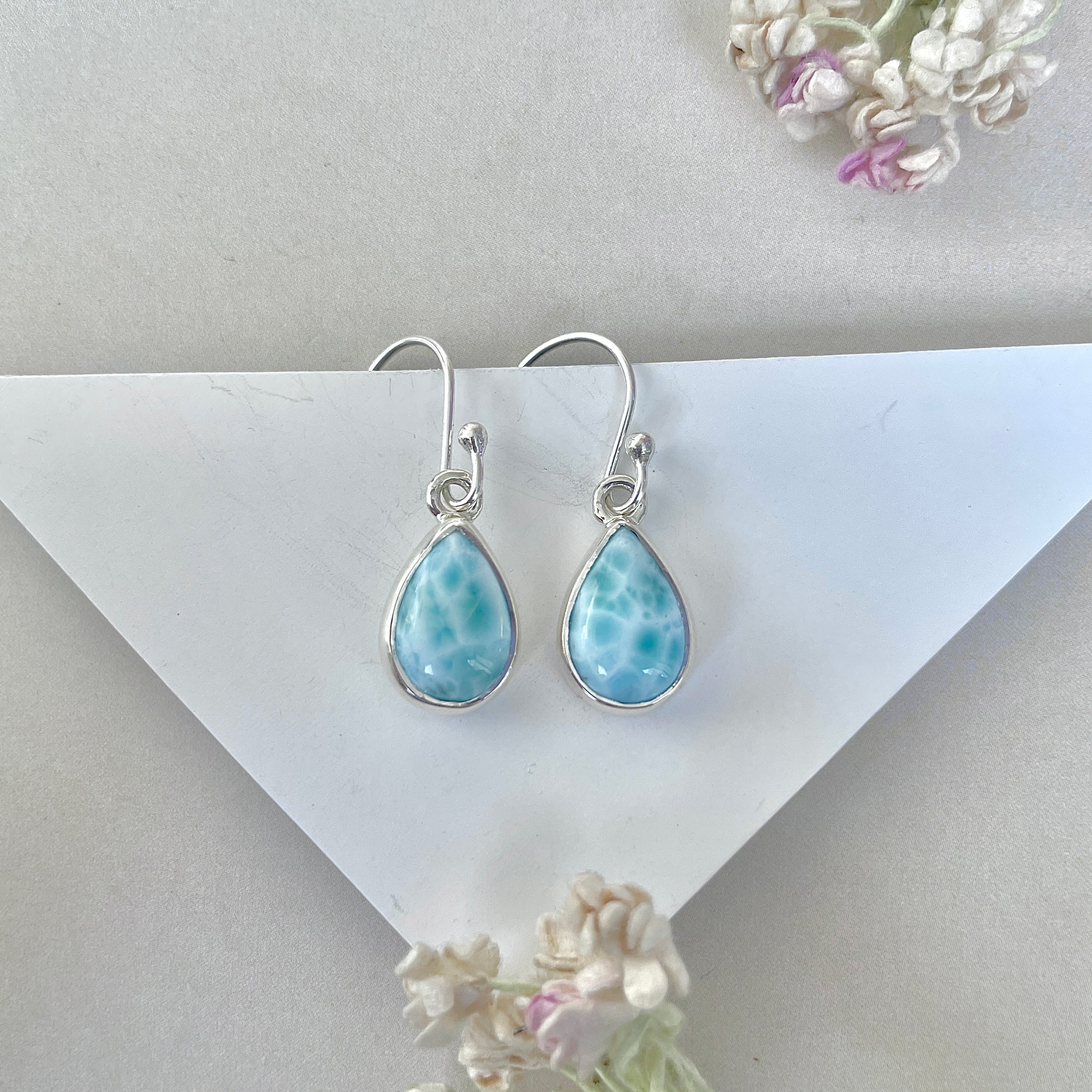 Larimar Earring-(LAR-E-3758.)