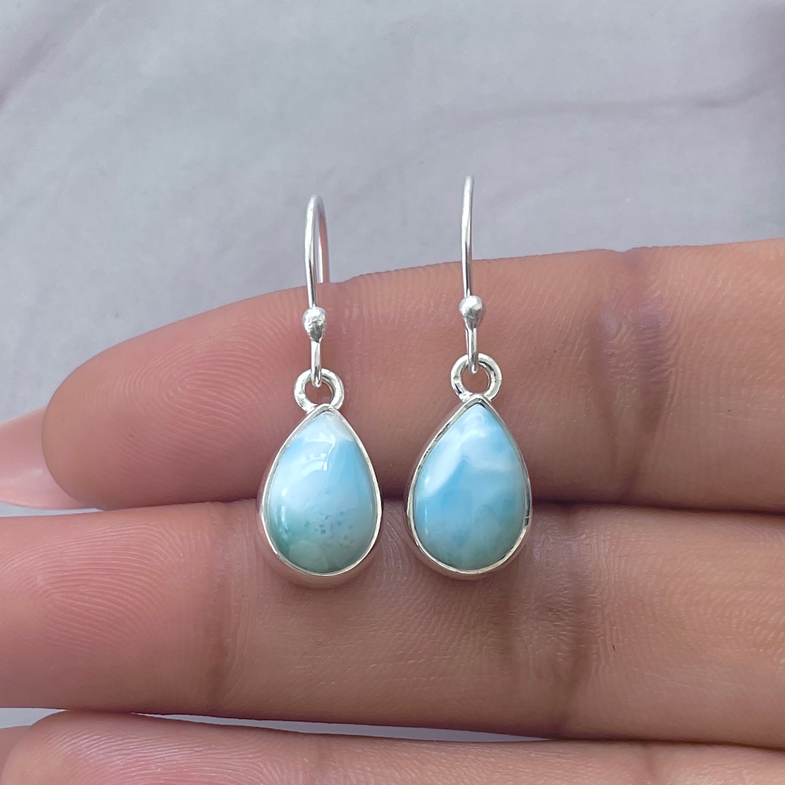 Larimar Earring-(LAR-E-3759.)