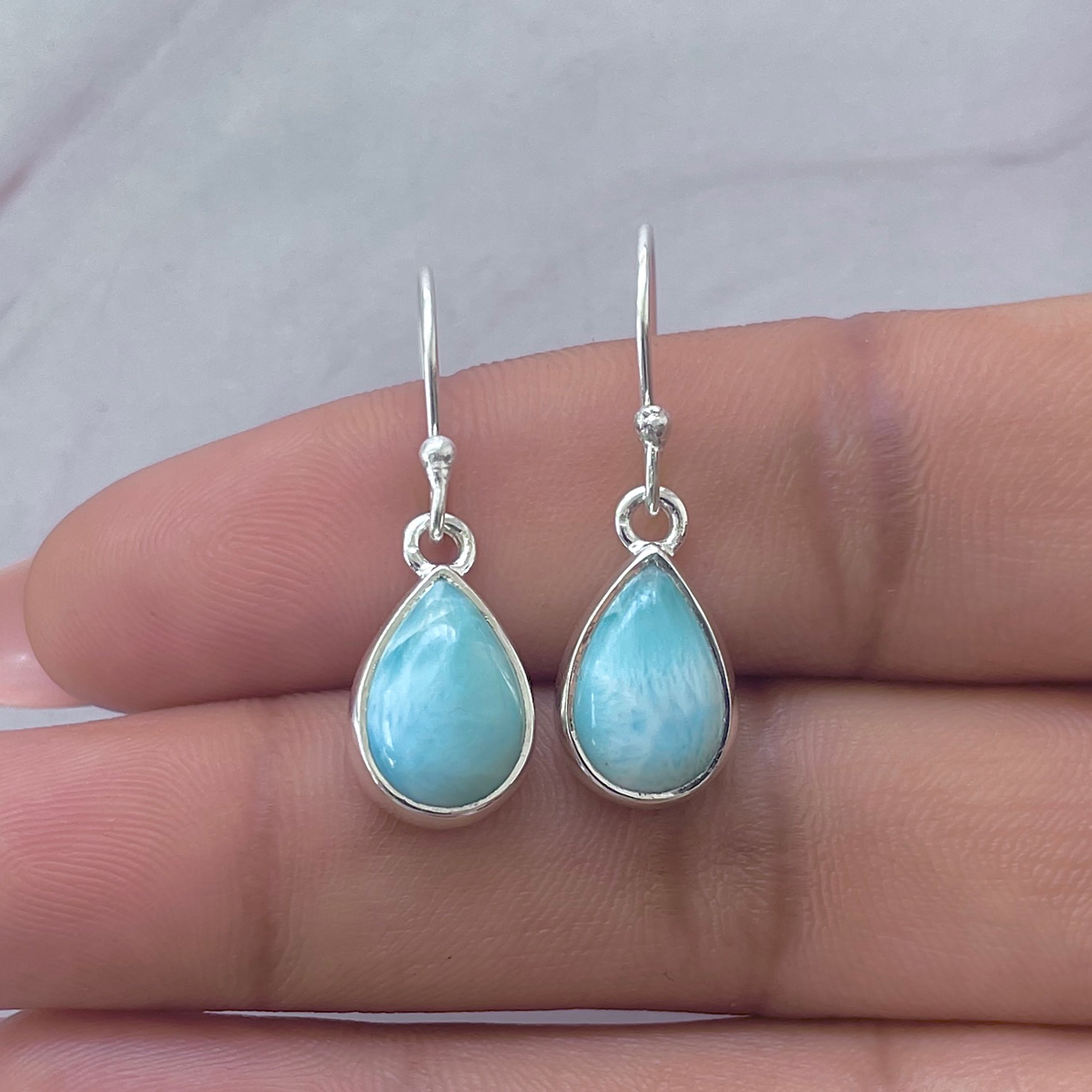 Larimar Earring-(LAR-E-3760.)