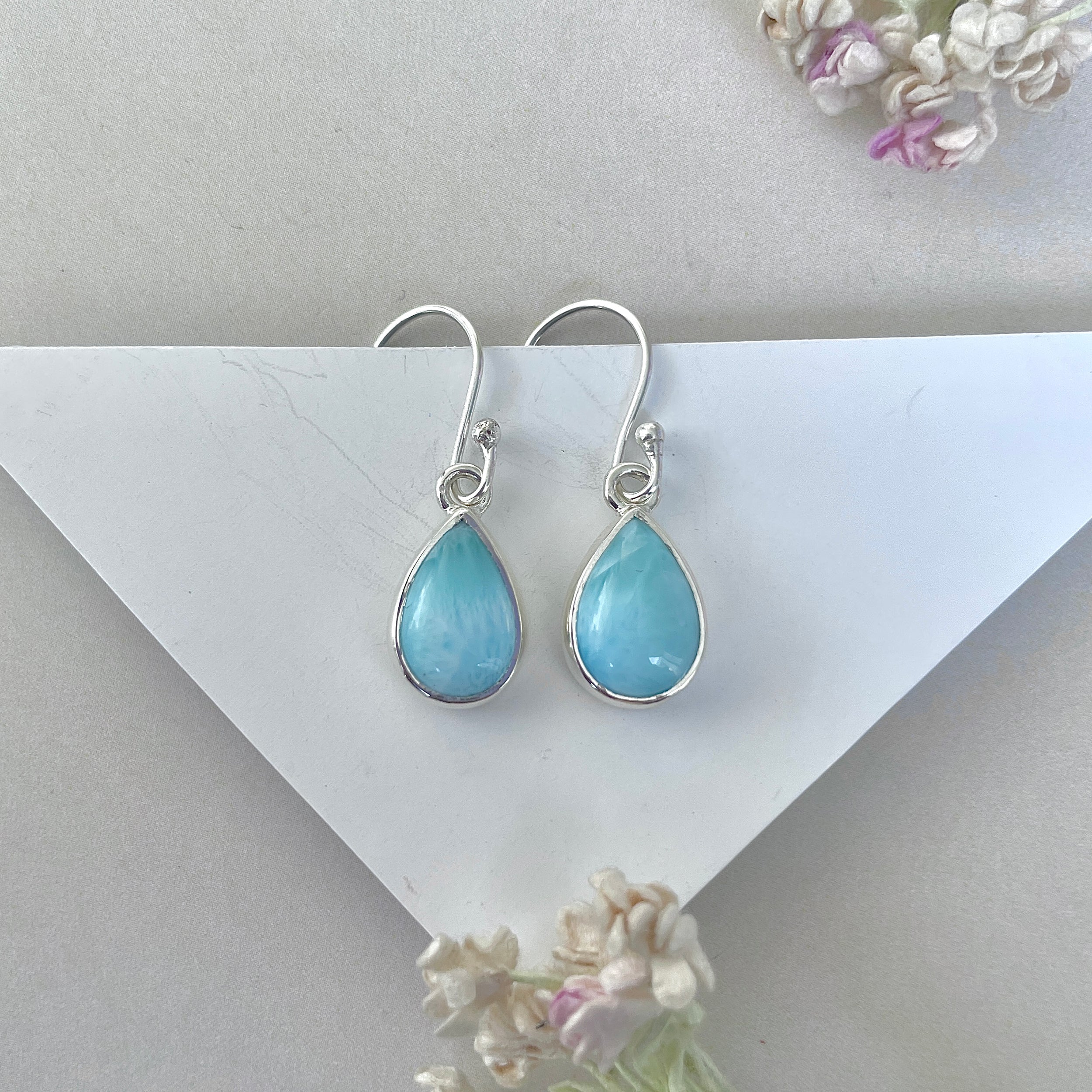 Larimar Earring-(LAR-E-3760.)