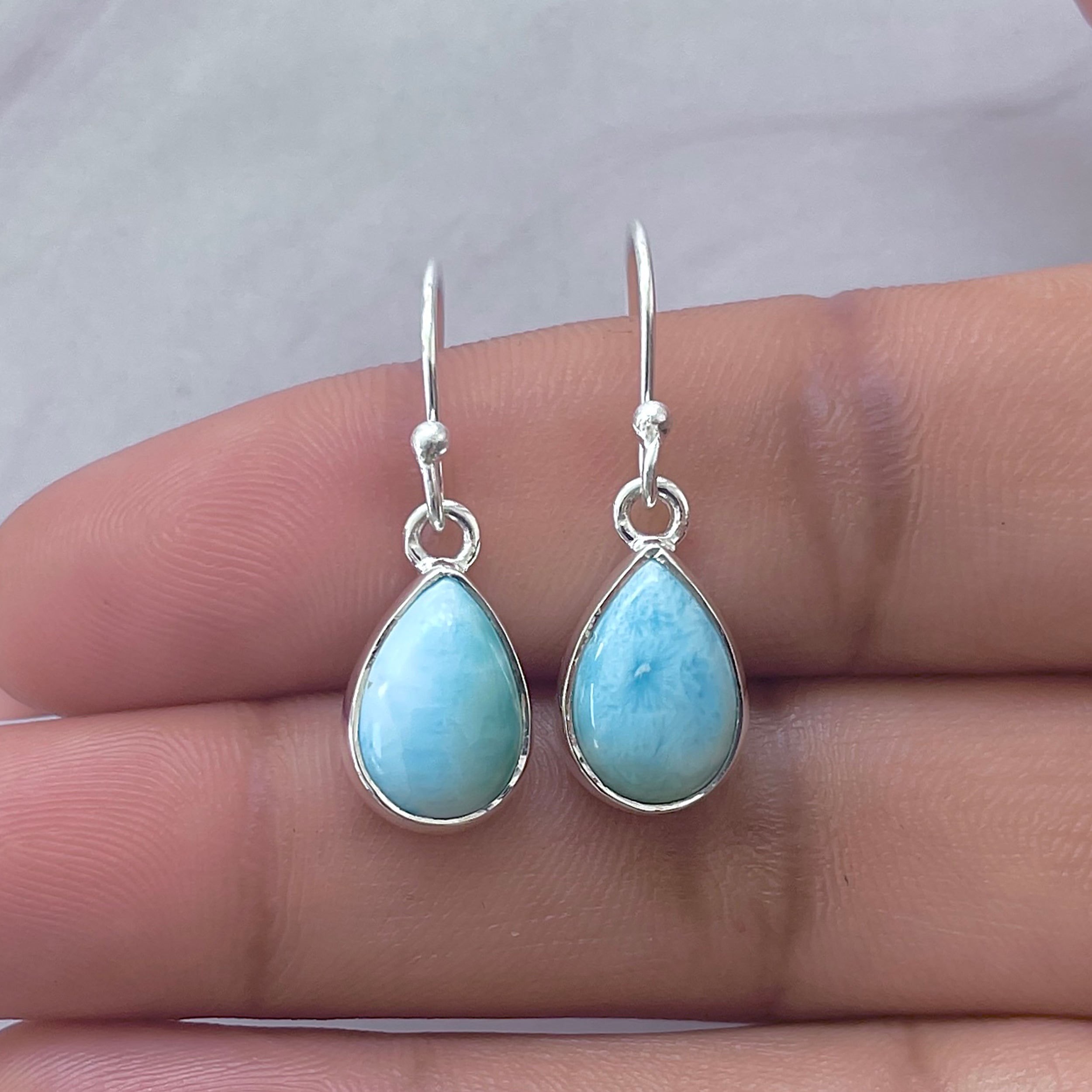 Larimar Earring-(LAR-E-3761.)