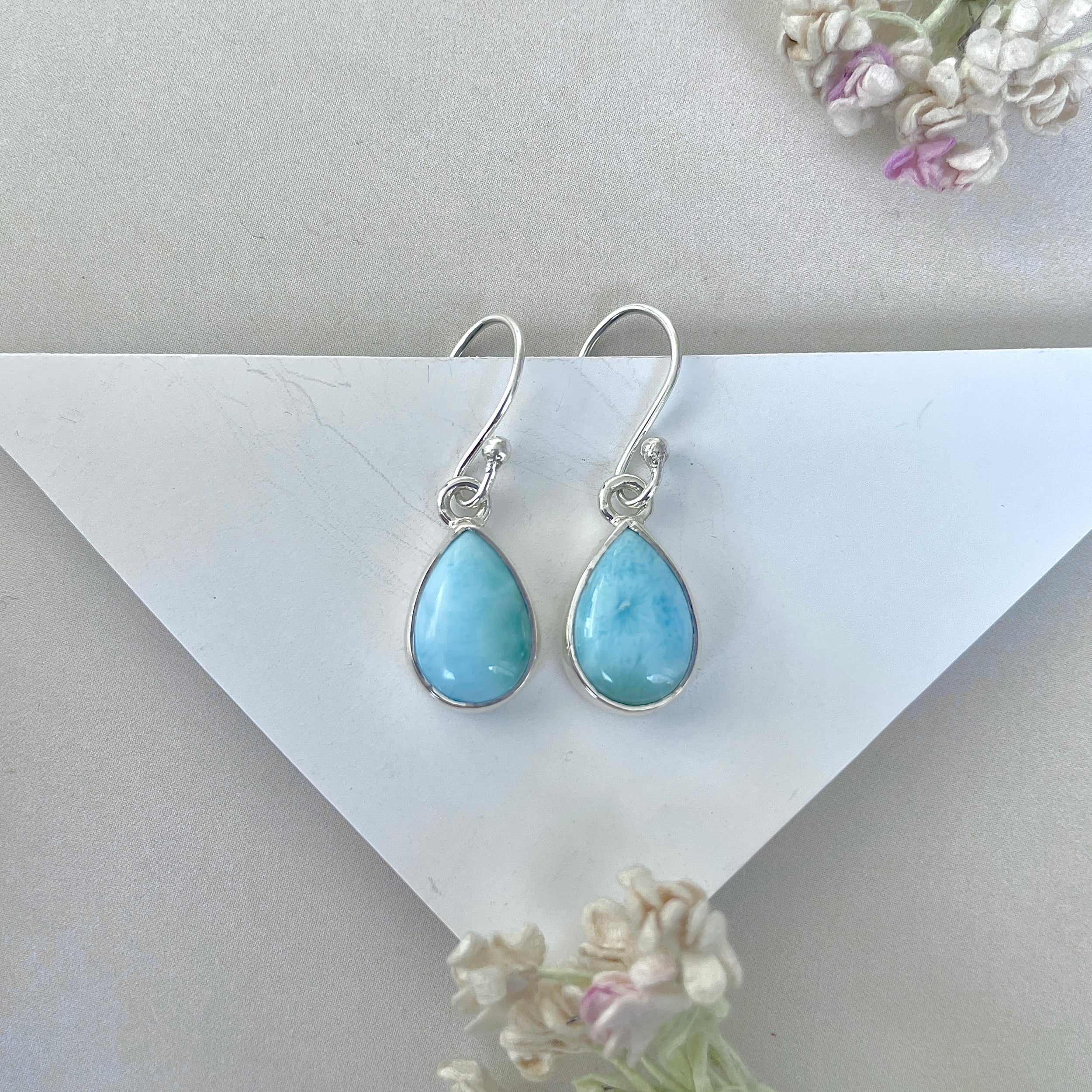 Larimar Earring-(LAR-E-3761.)