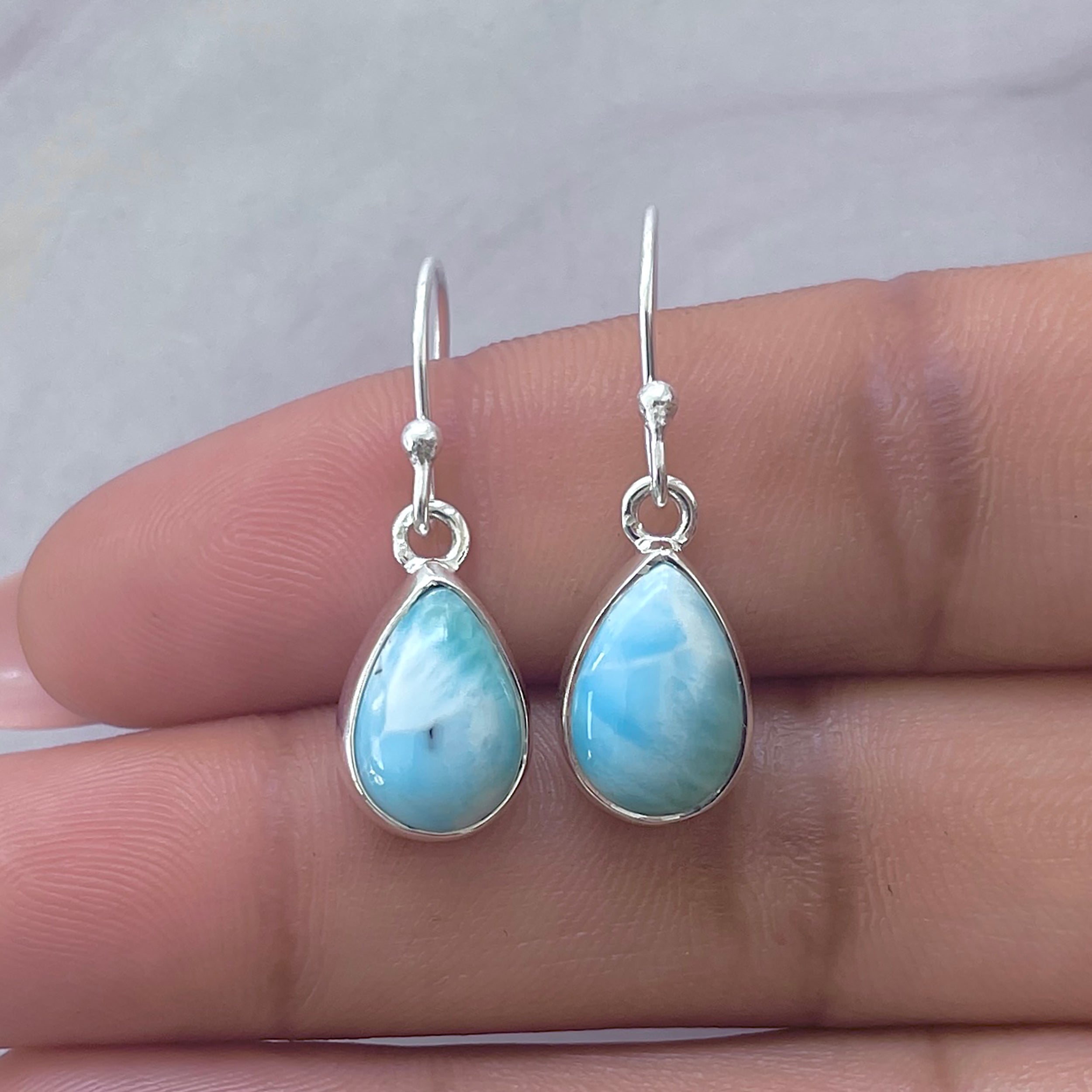 Larimar Earring-(LAR-E-3762.)