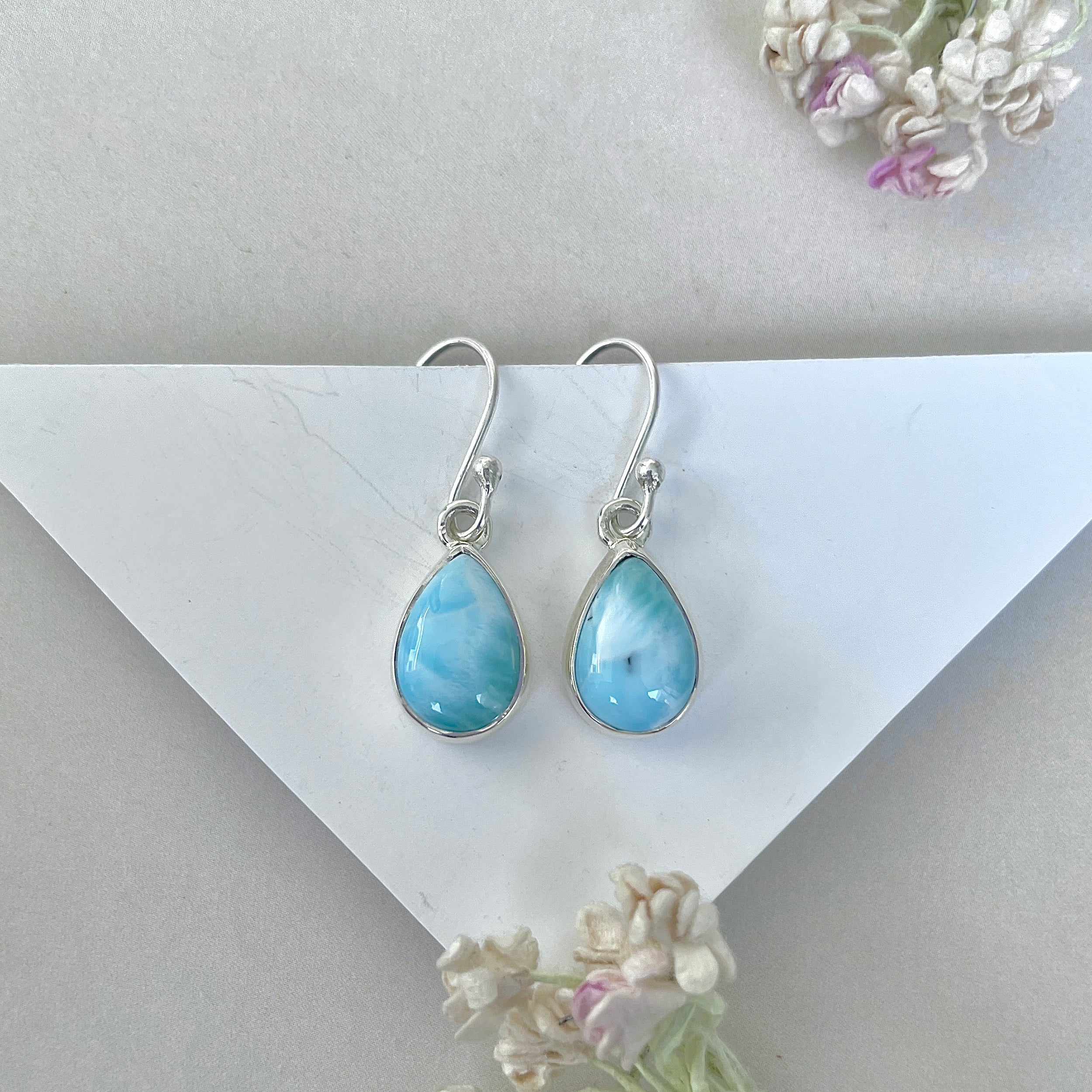 Larimar Earring-(LAR-E-3762.)