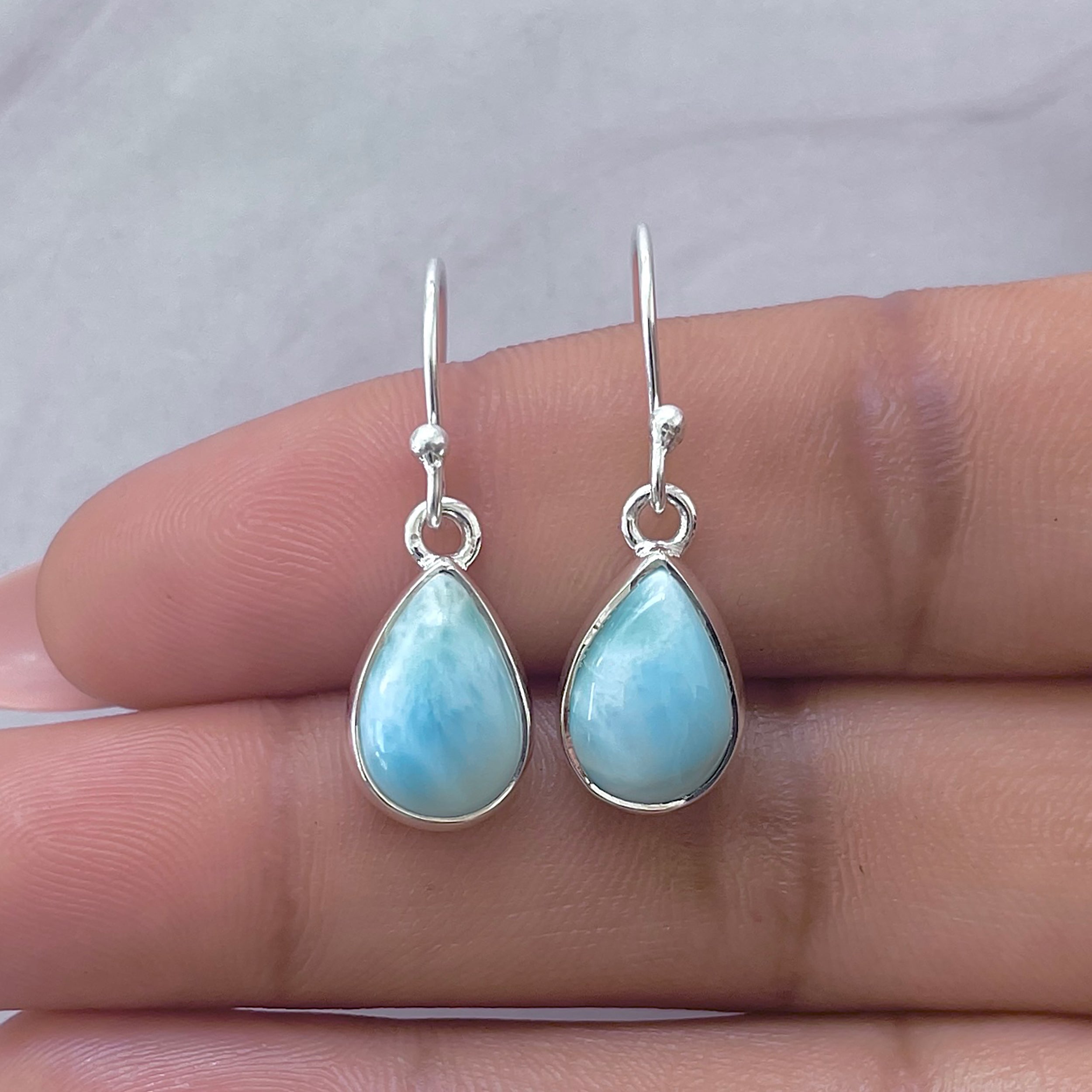 Larimar Earring-(LAR-E-3763.)