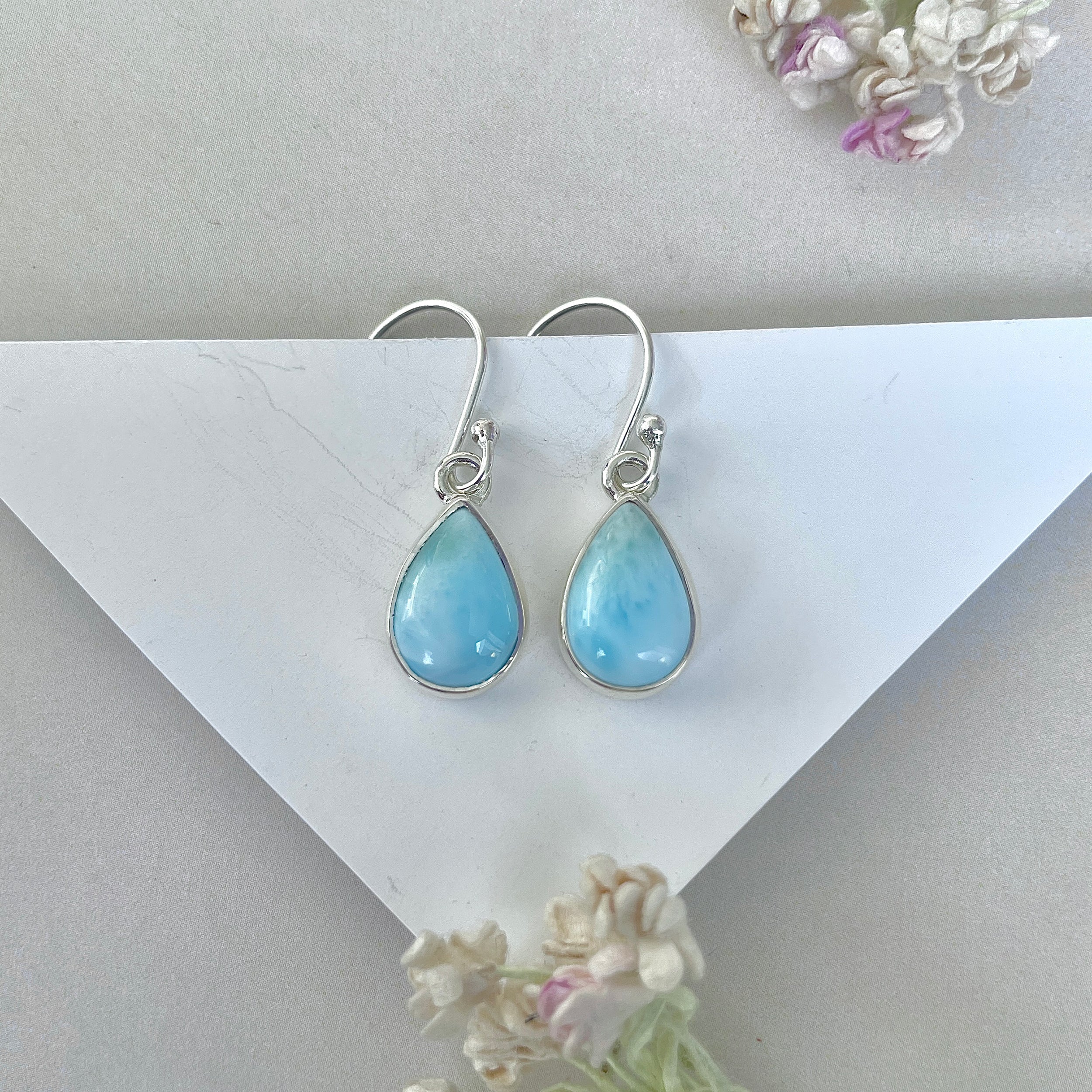 Larimar Earring-(LAR-E-3763.)
