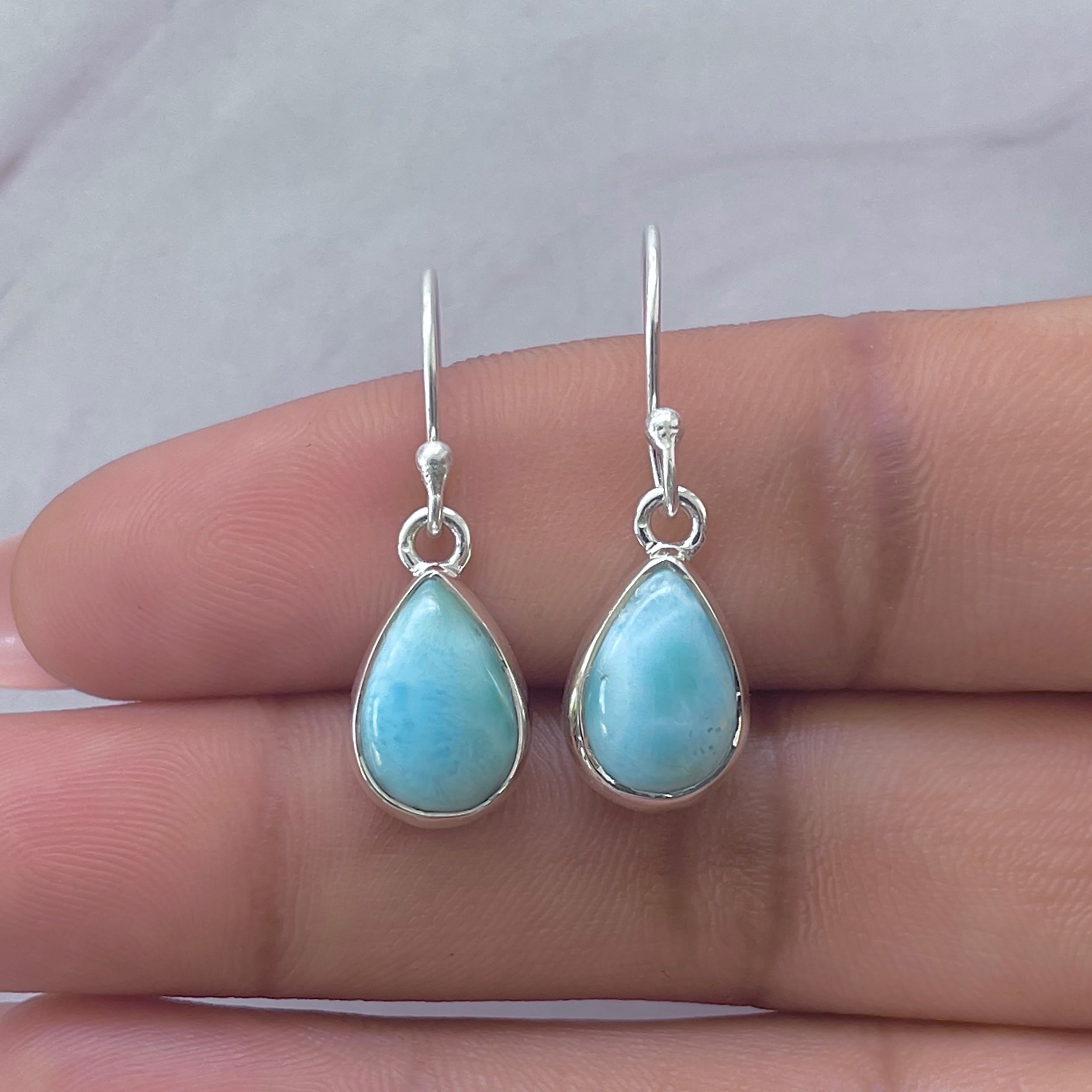 Larimar Earring-(LAR-E-3764.)