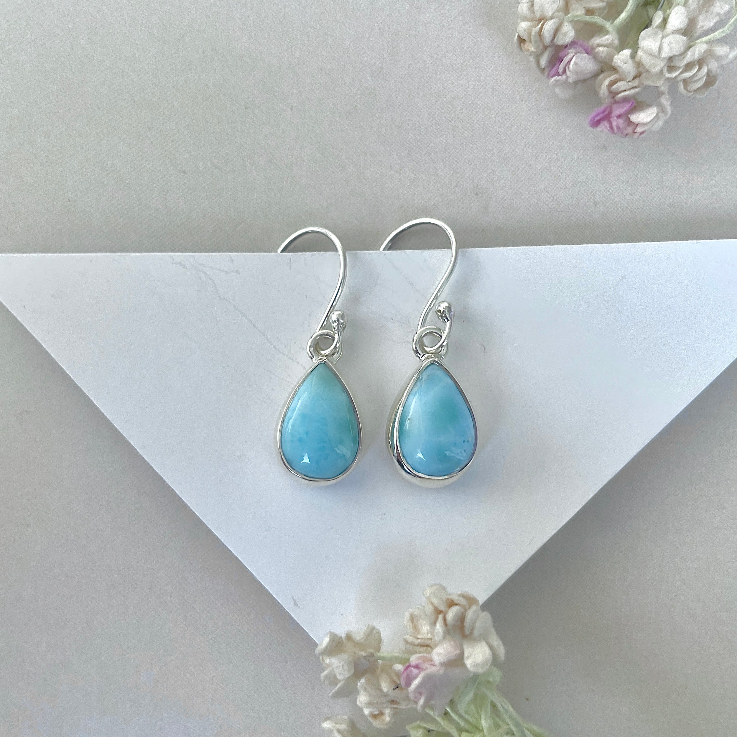 Larimar Earring-(LAR-E-3764.)