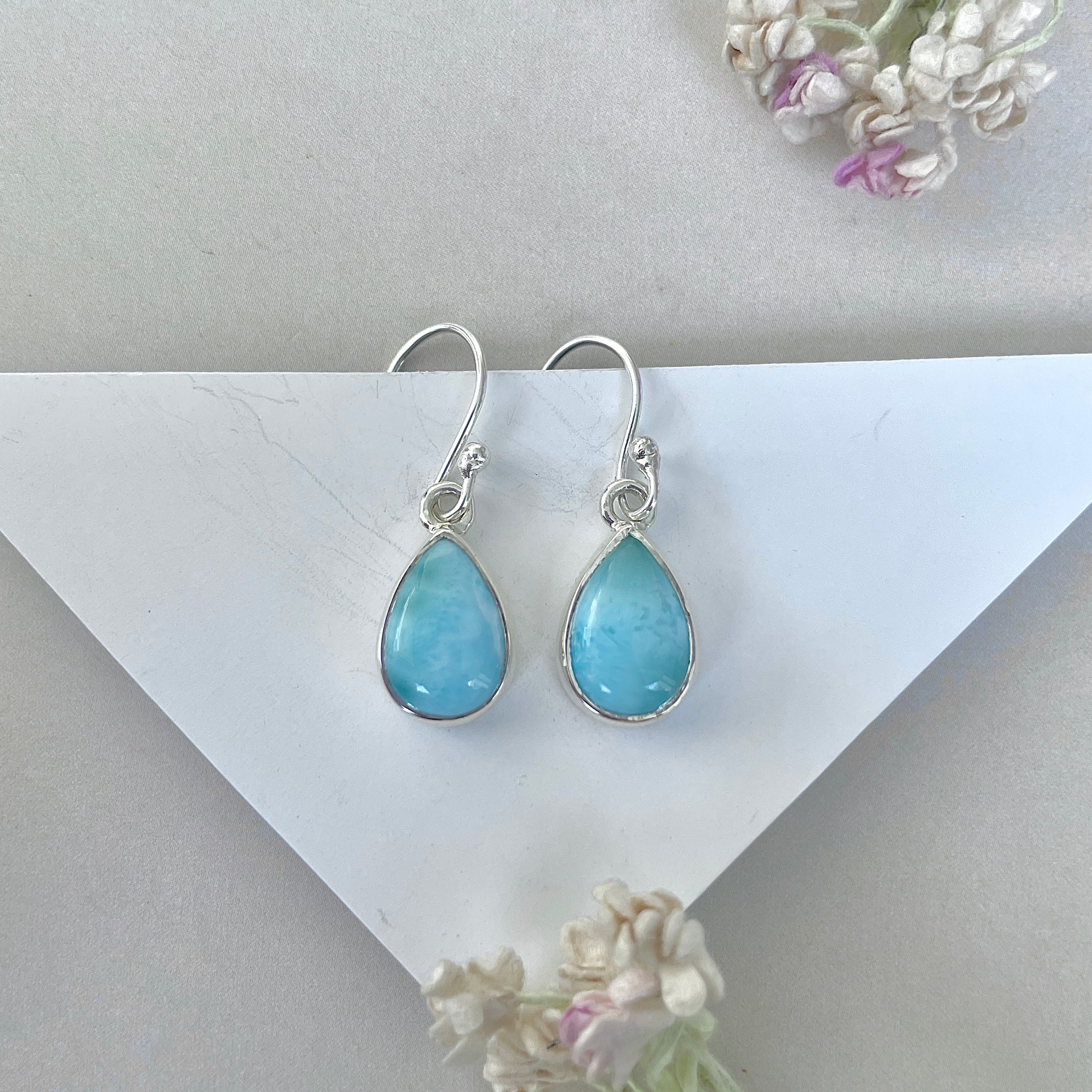 Larimar Earring-(LAR-E-3765.)