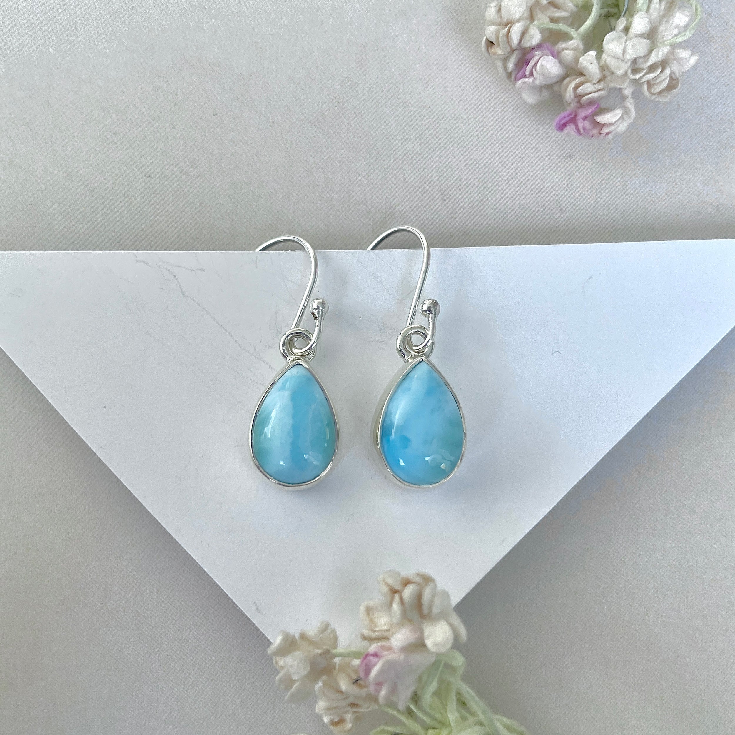 Larimar Earring-(LAR-E-3766.)
