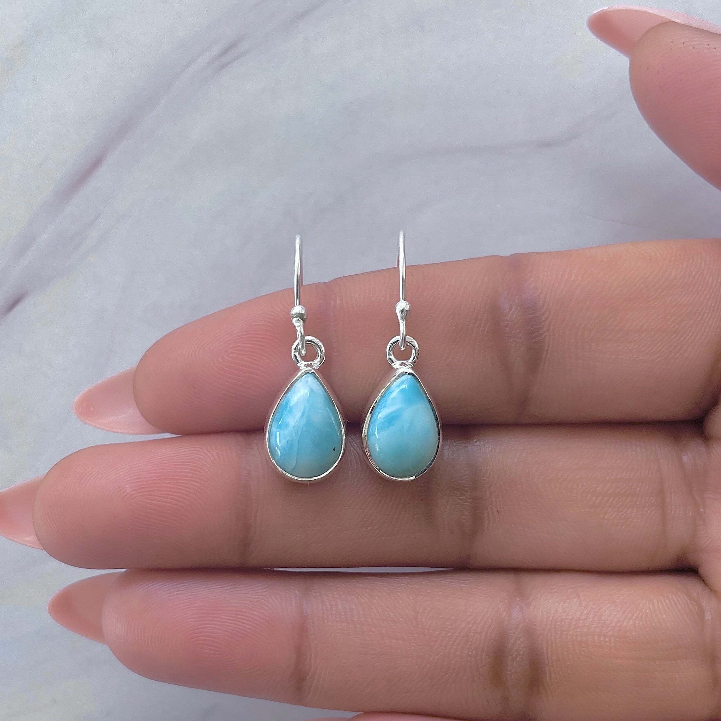 Larimar Earring-(LAR-E-3767.)