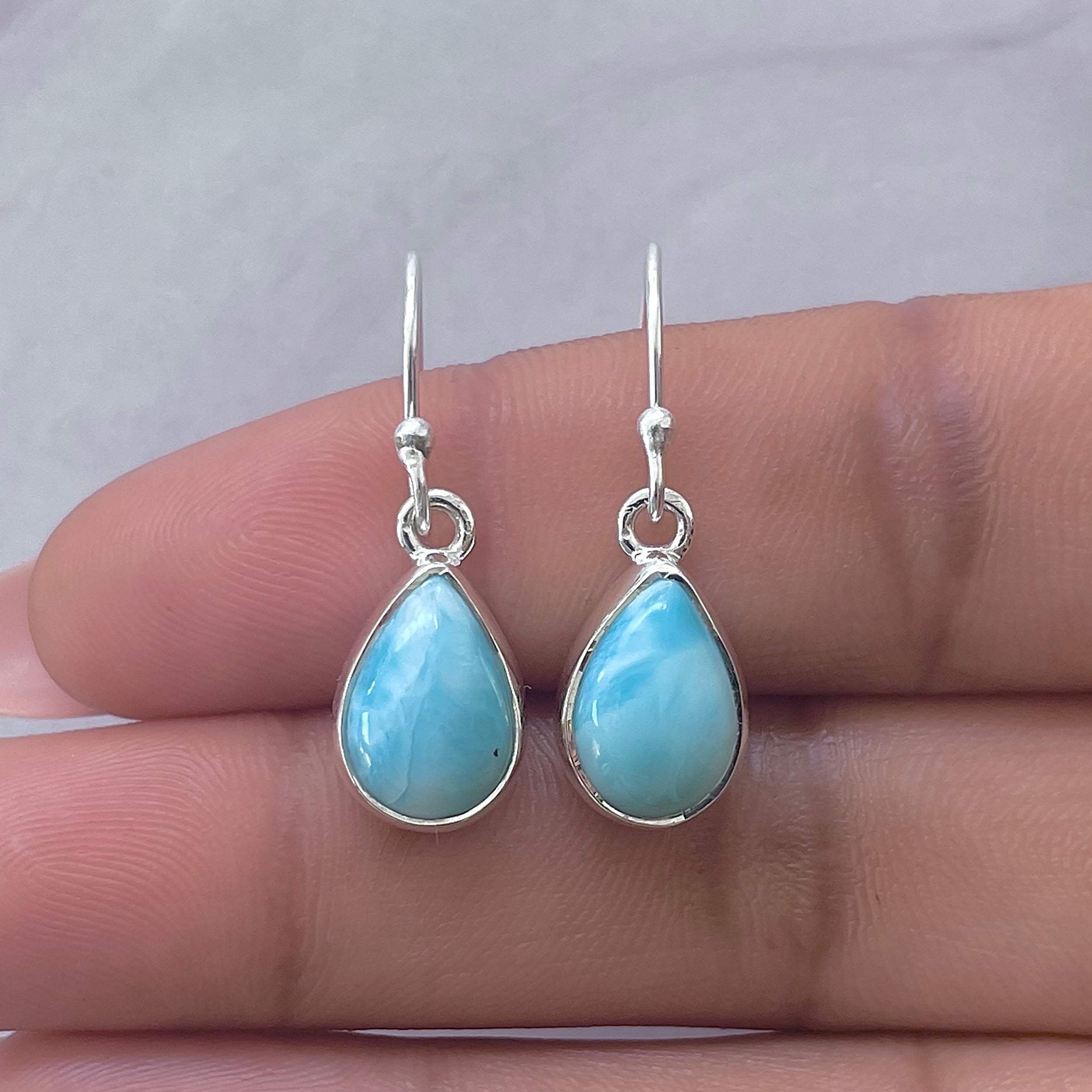 Larimar Earring-(LAR-E-3767.)