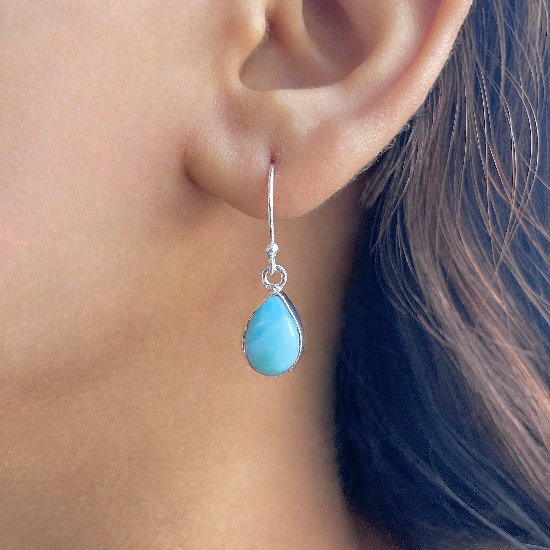 Larimar Earring-(LAR-E-3767.)