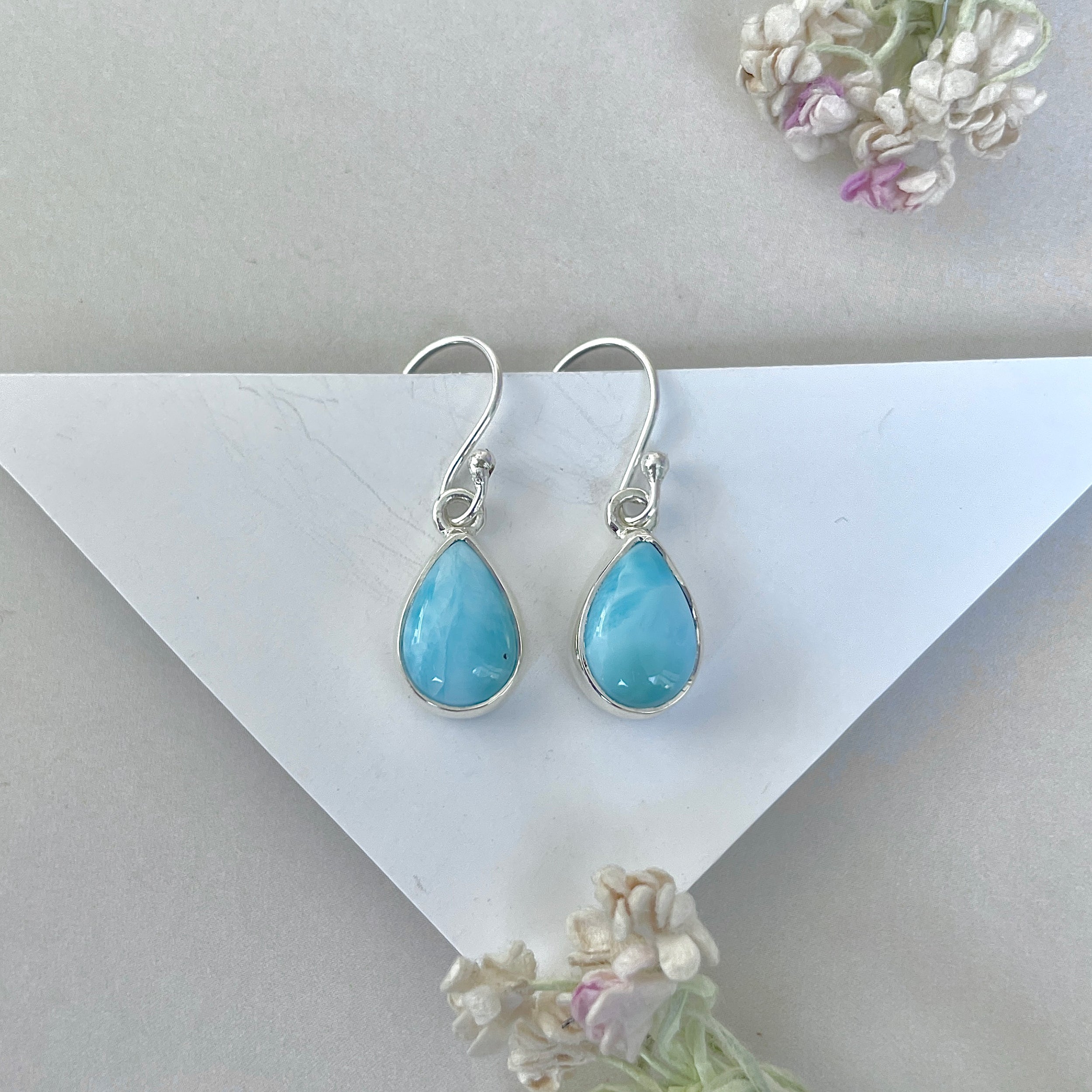 Larimar Earring-(LAR-E-3767.)