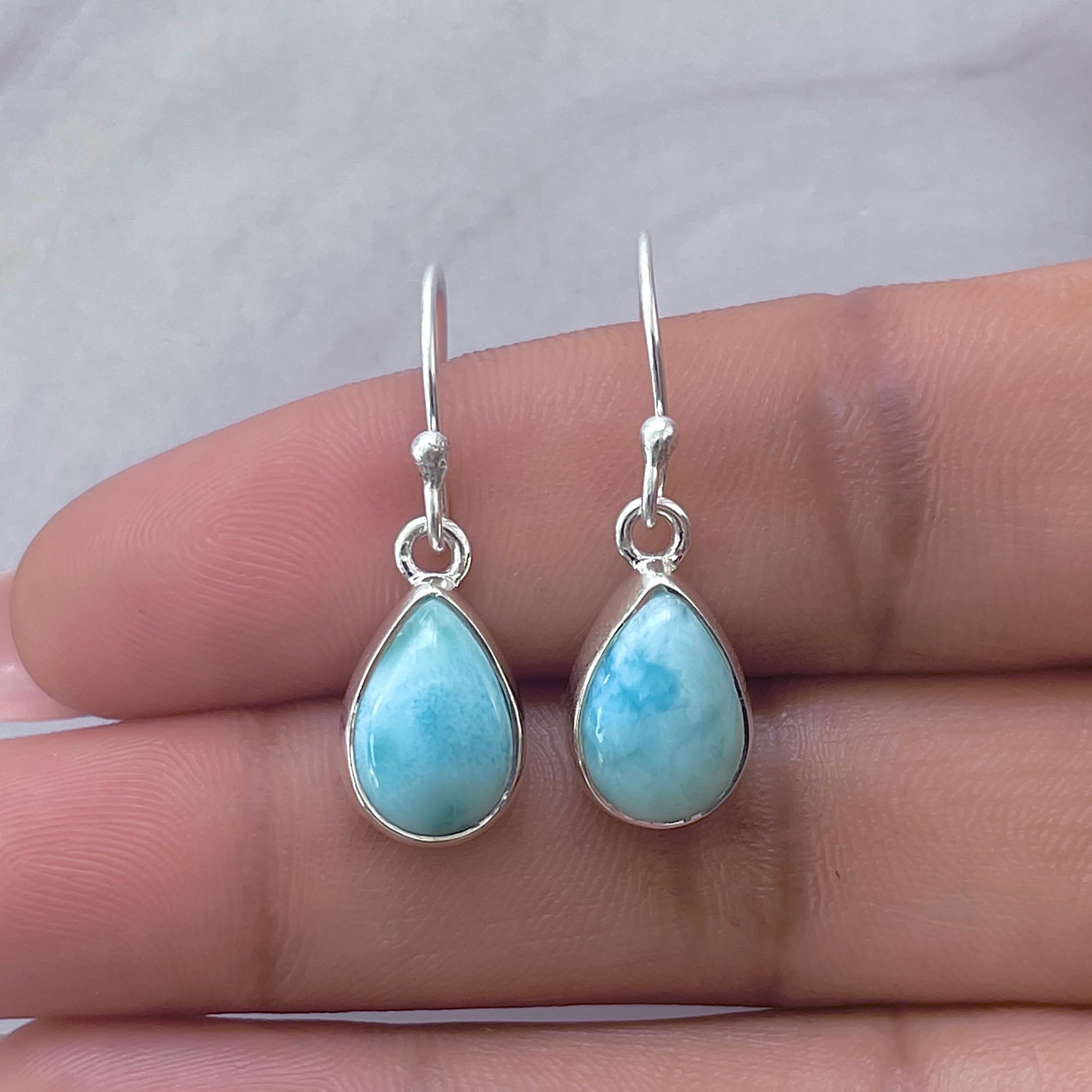 Larimar Earring-(LAR-E-3768.)