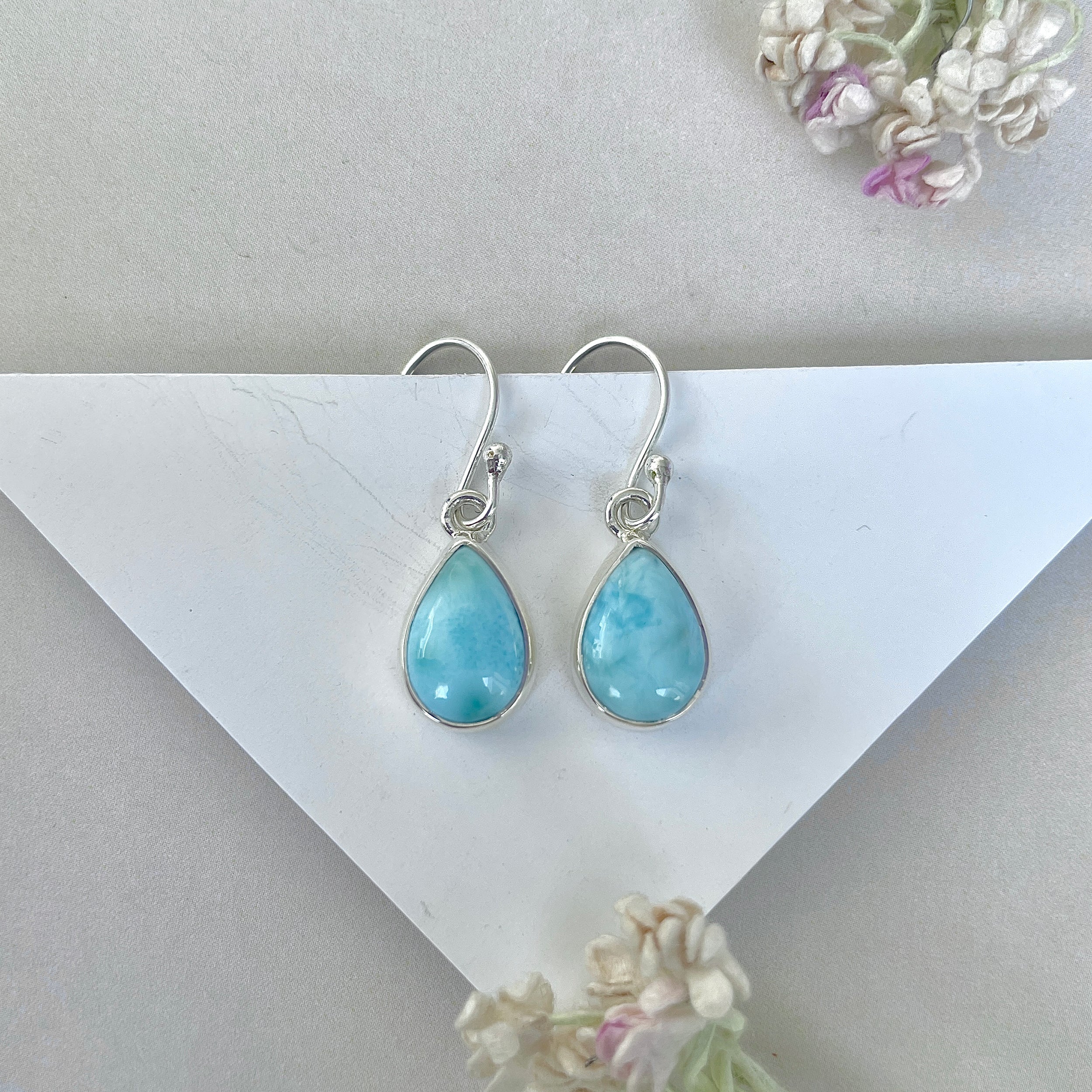 Larimar Earring-(LAR-E-3768.)