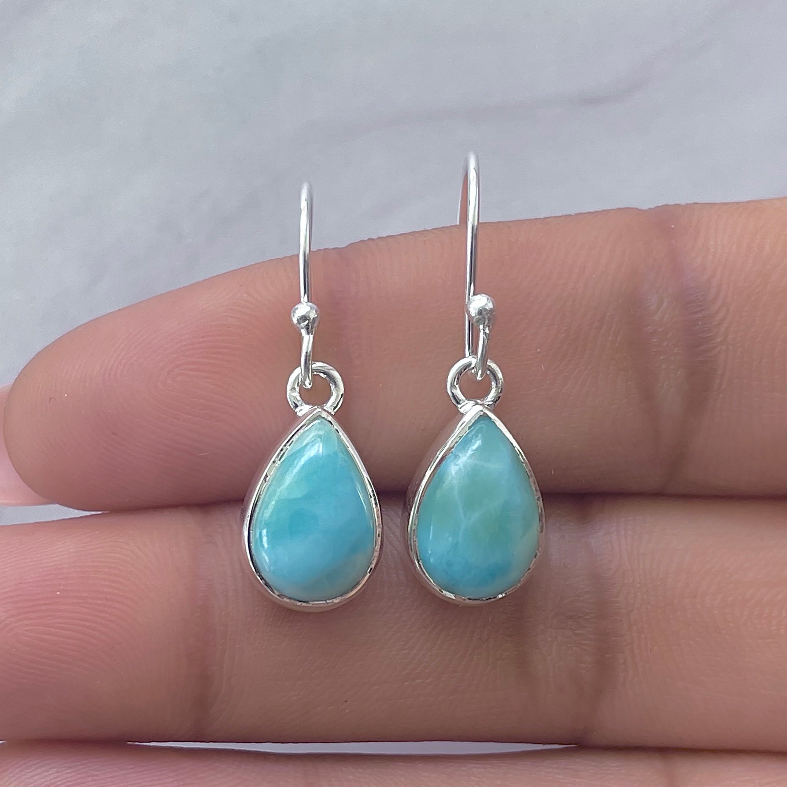 Larimar Earring-(LAR-E-3769.)