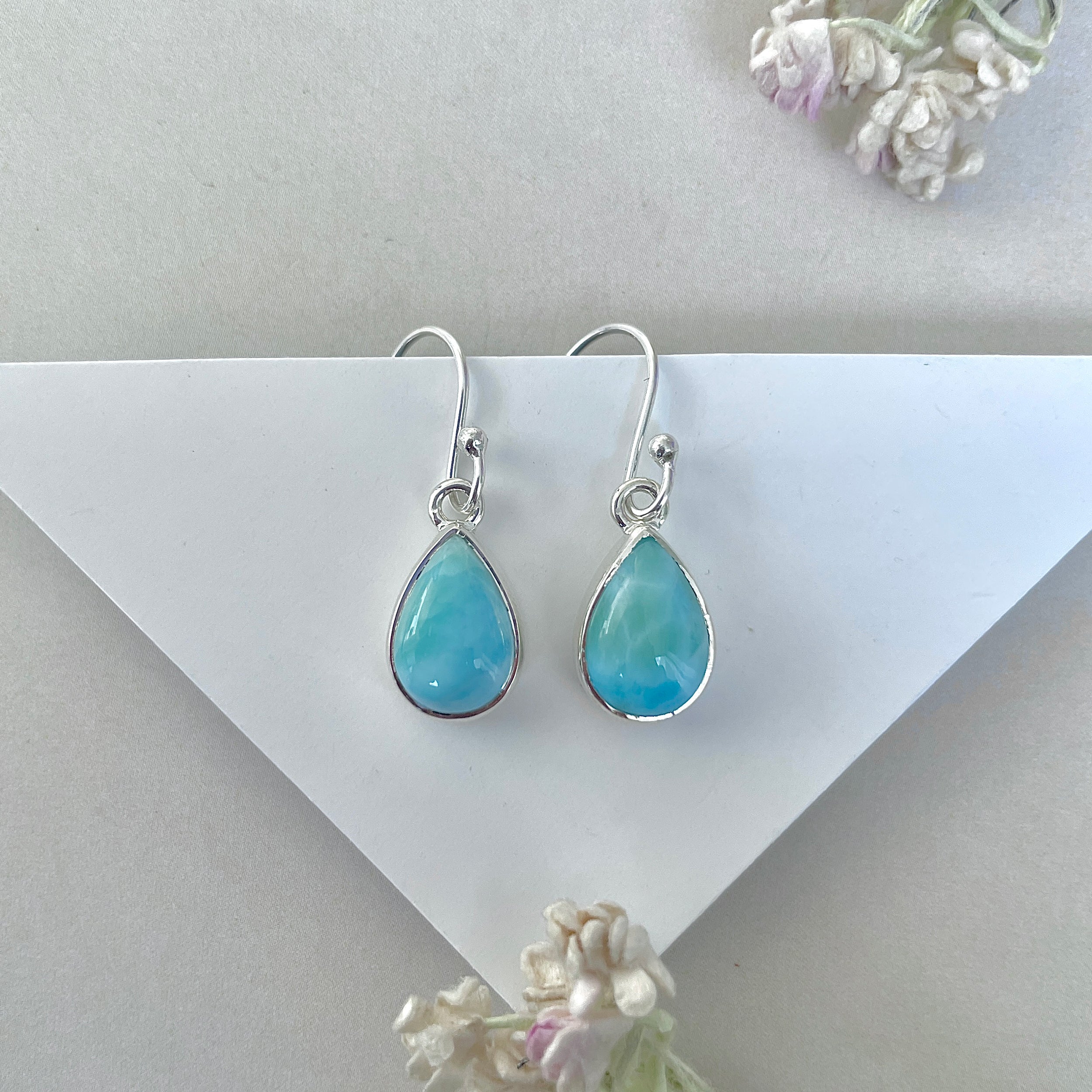 Larimar Earring-(LAR-E-3769.)