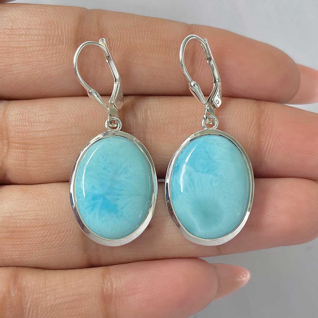 Larimar Earring-(LAR-E-377.)