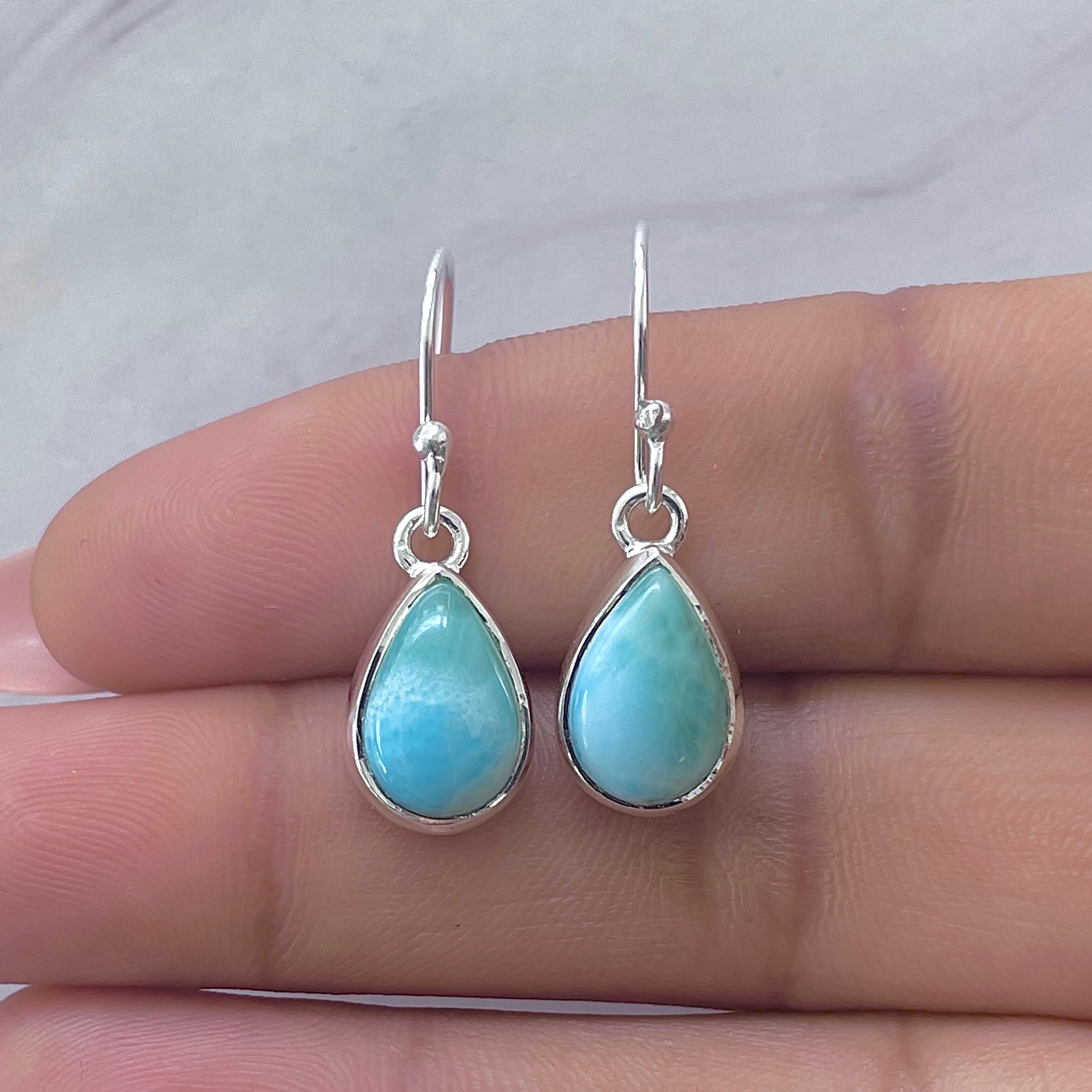Larimar Earring-(LAR-E-3770.)