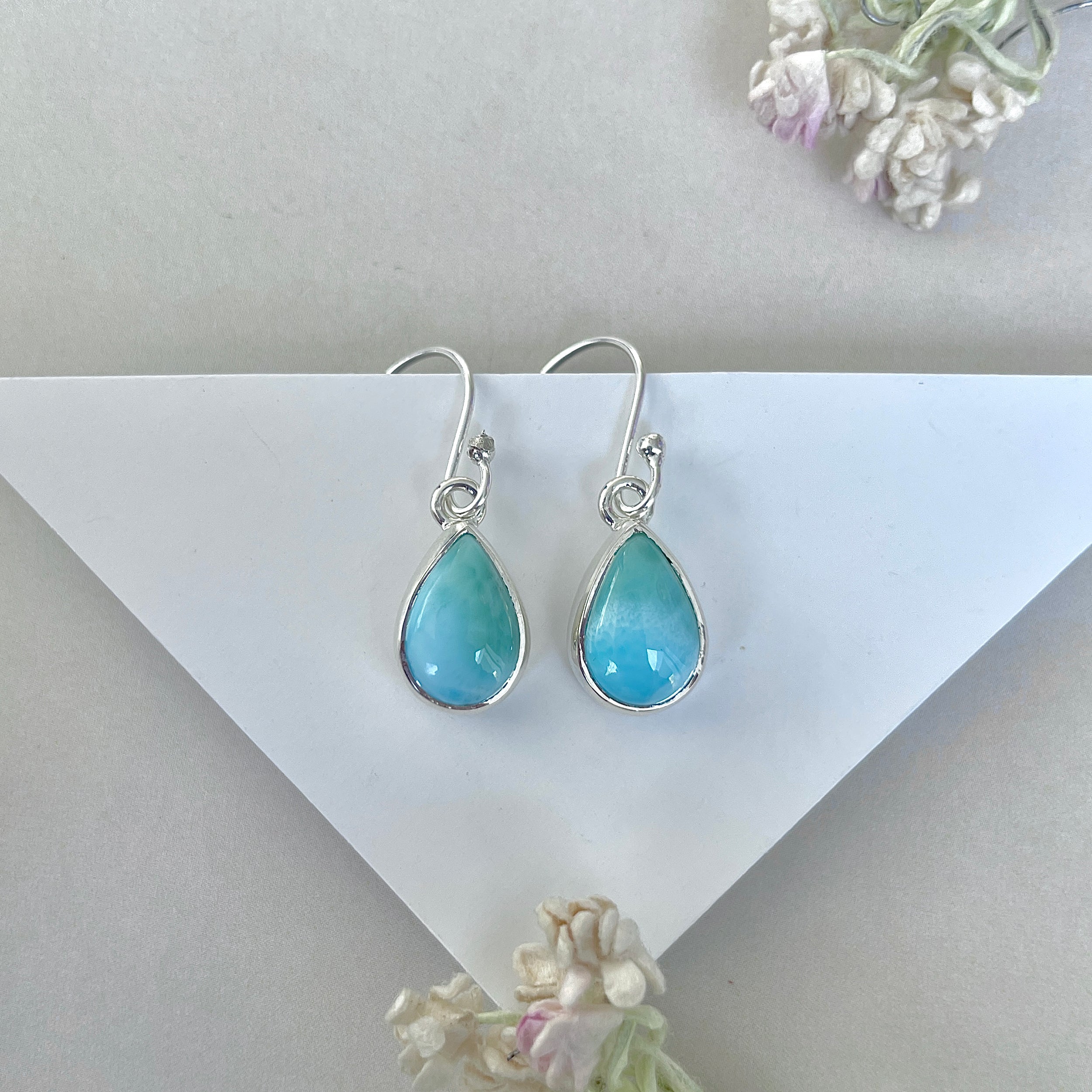 Larimar Earring-(LAR-E-3770.)