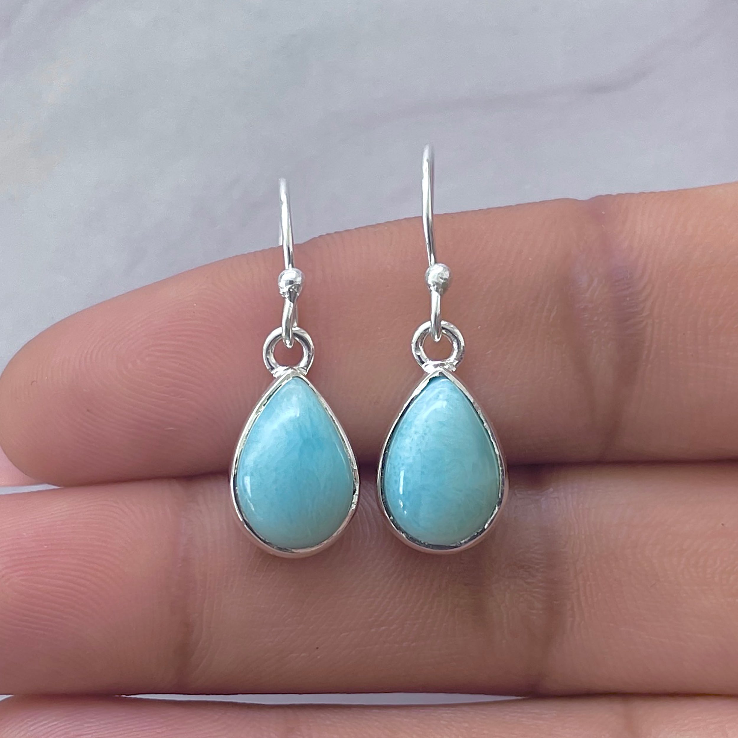 Larimar Earring-(LAR-E-3771.)