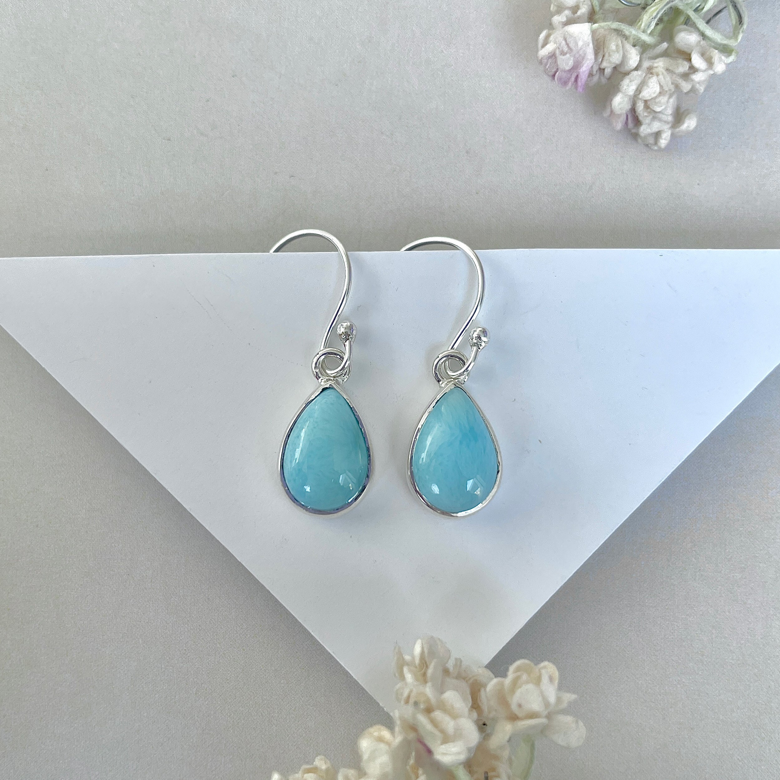 Larimar Earring-(LAR-E-3771.)