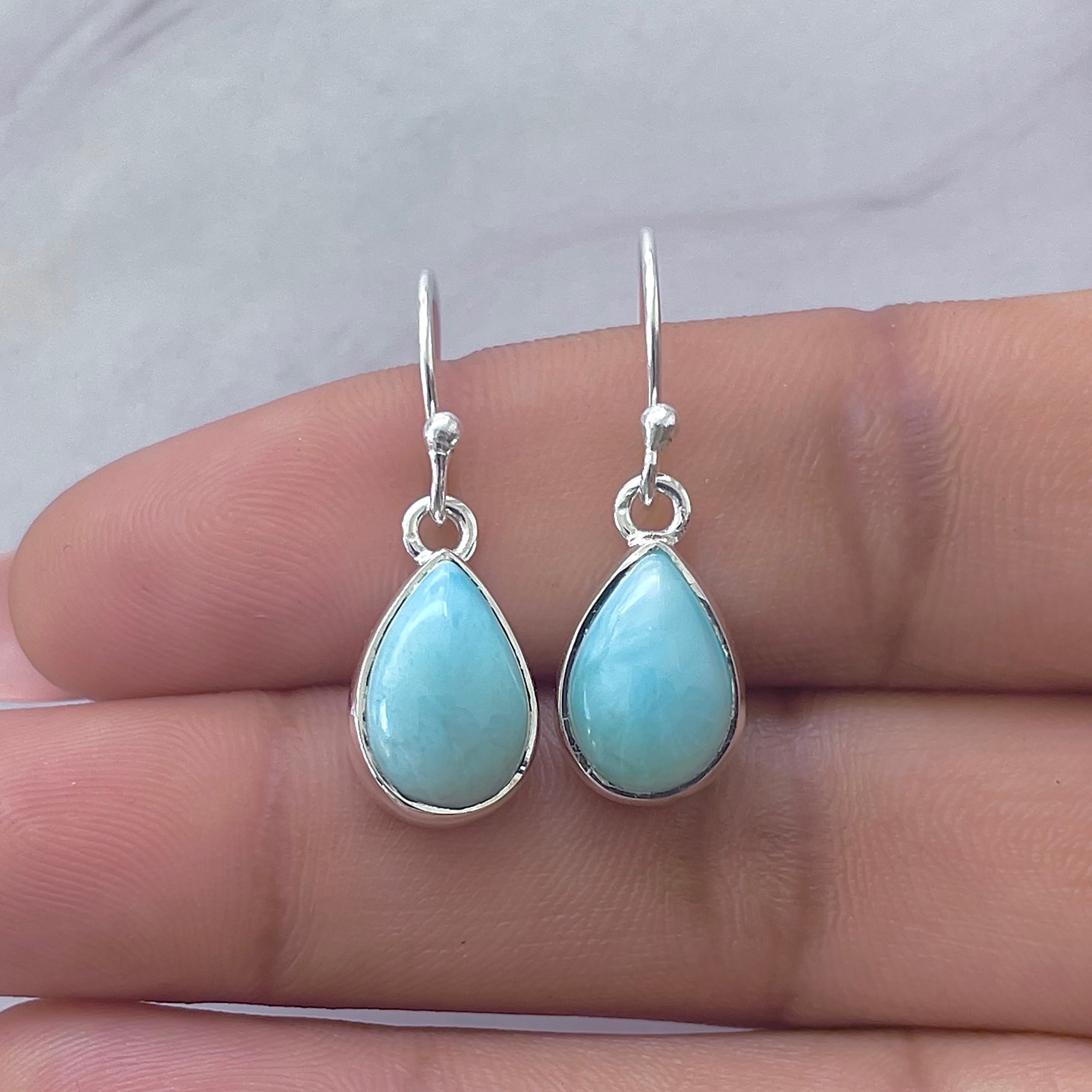 Larimar Earring-(LAR-E-3772.)