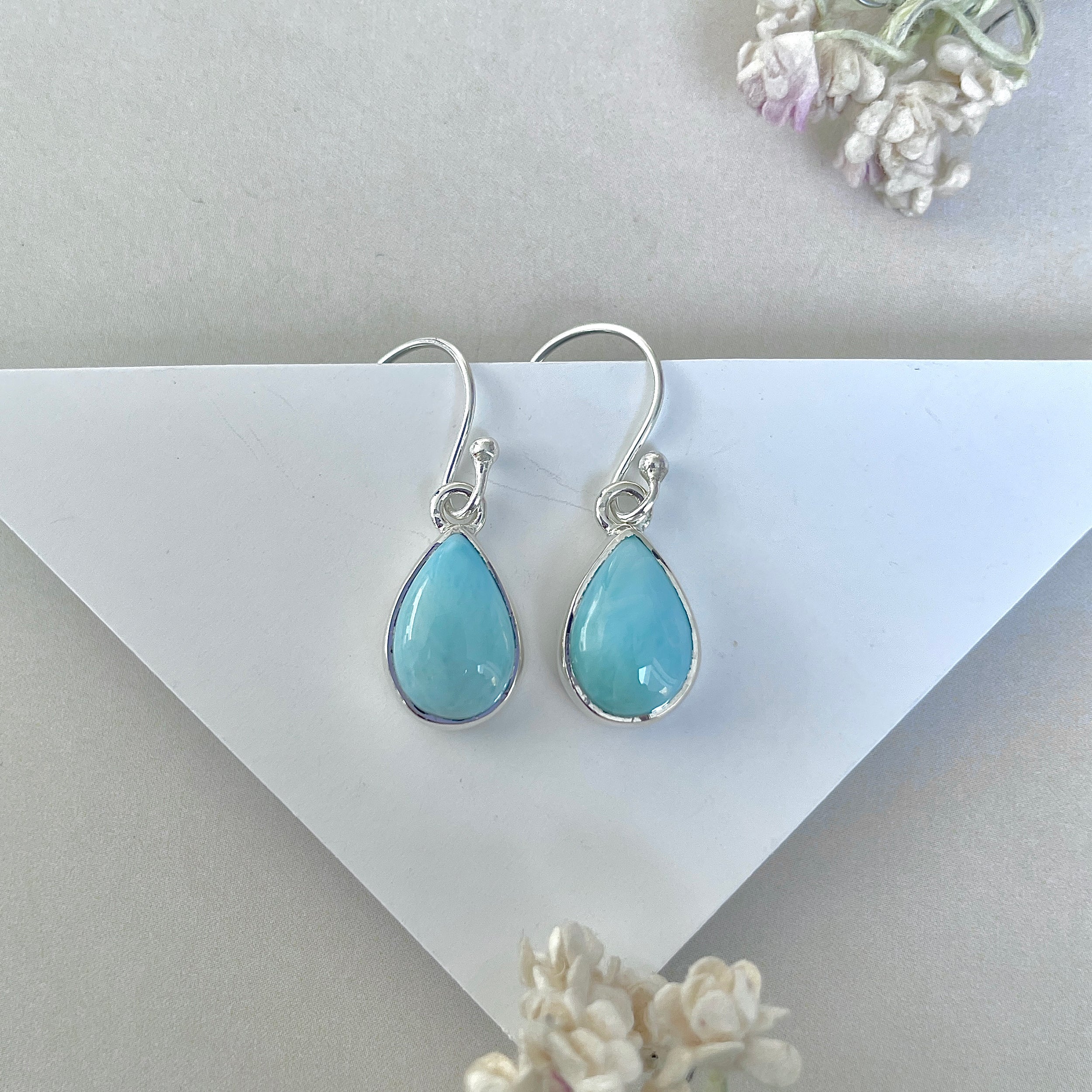Larimar Earring-(LAR-E-3772.)
