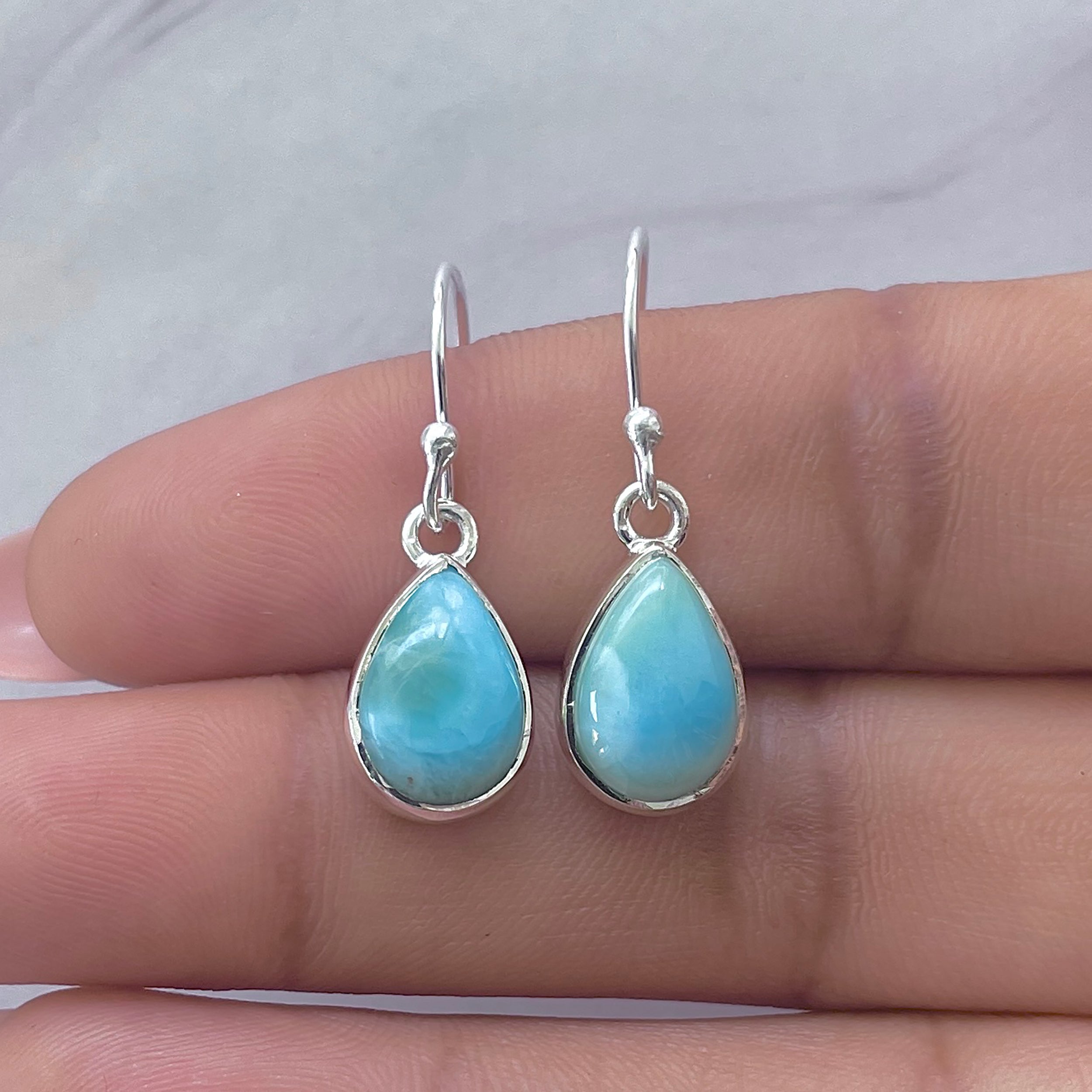Larimar Earring-(LAR-E-3773.)
