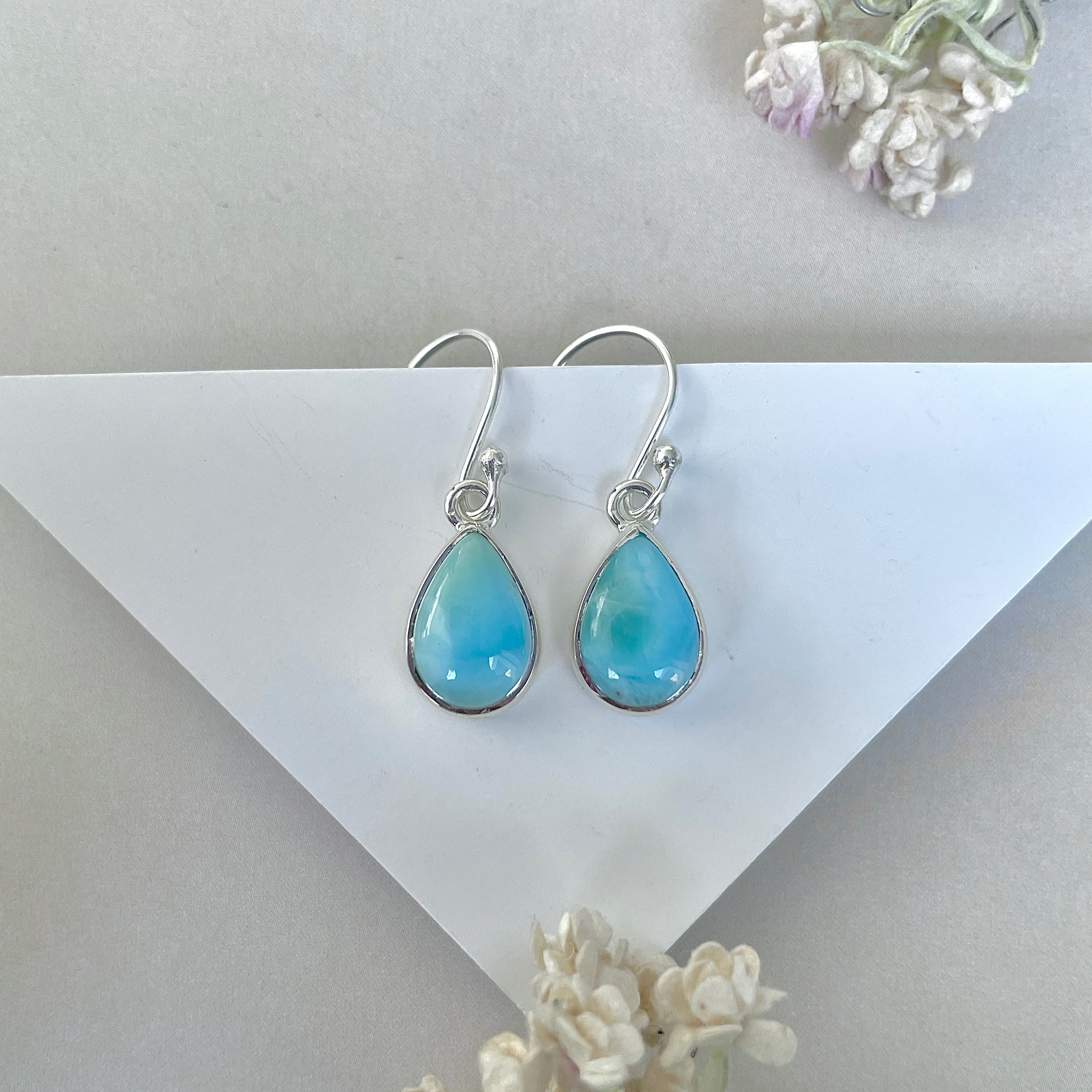 Larimar Earring-(LAR-E-3773.)