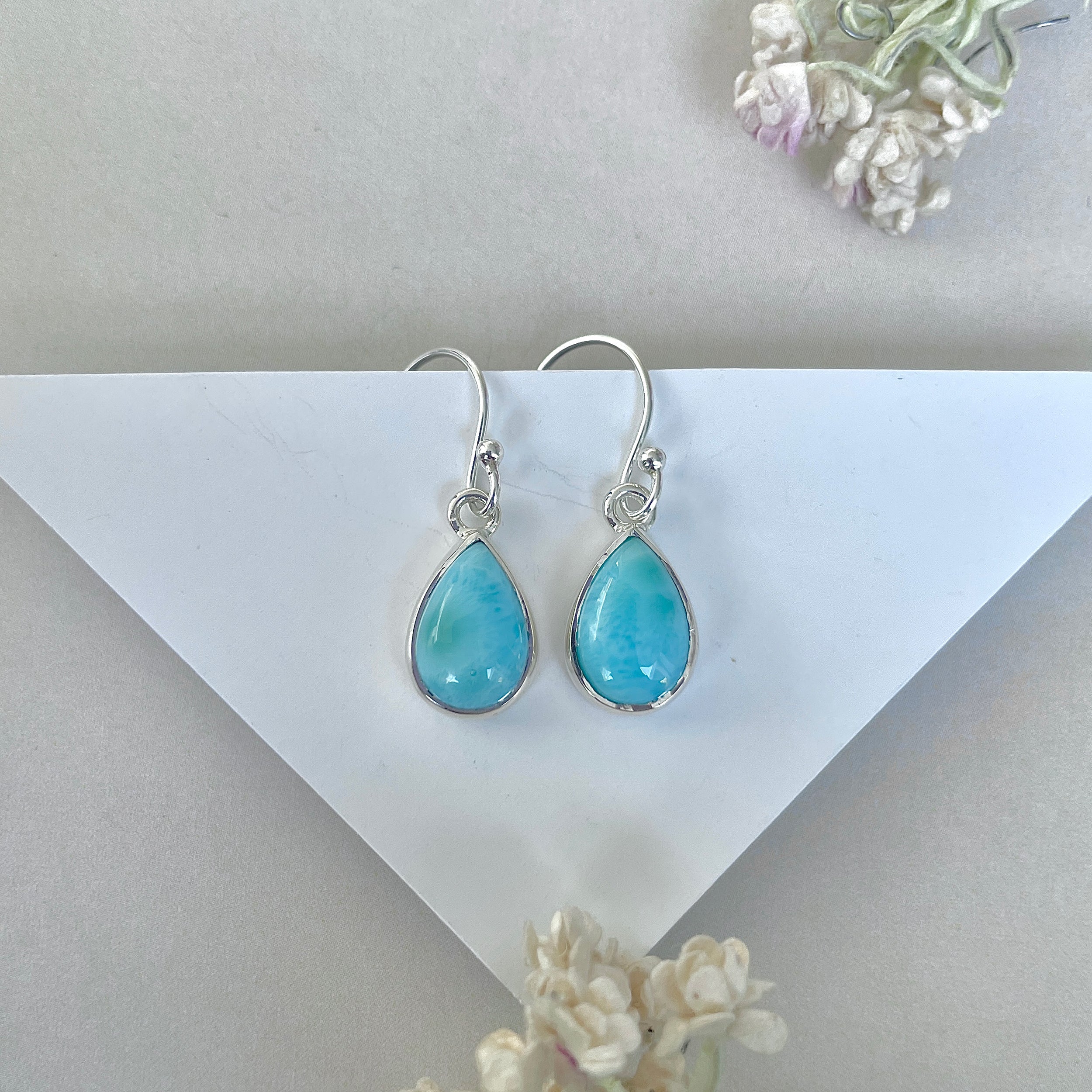 Larimar Earring-(LAR-E-3774.)