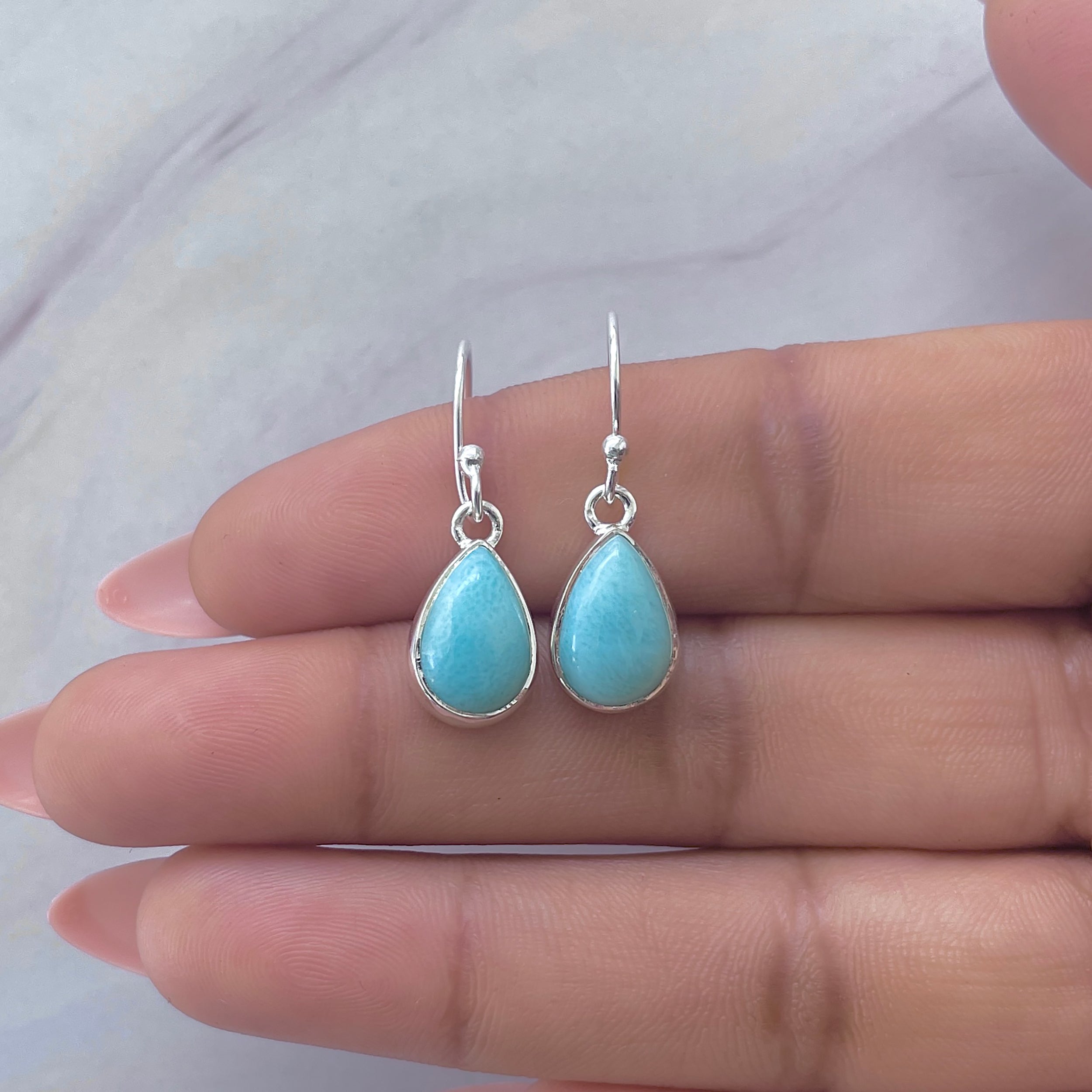Larimar Earring-(LAR-E-3775.)