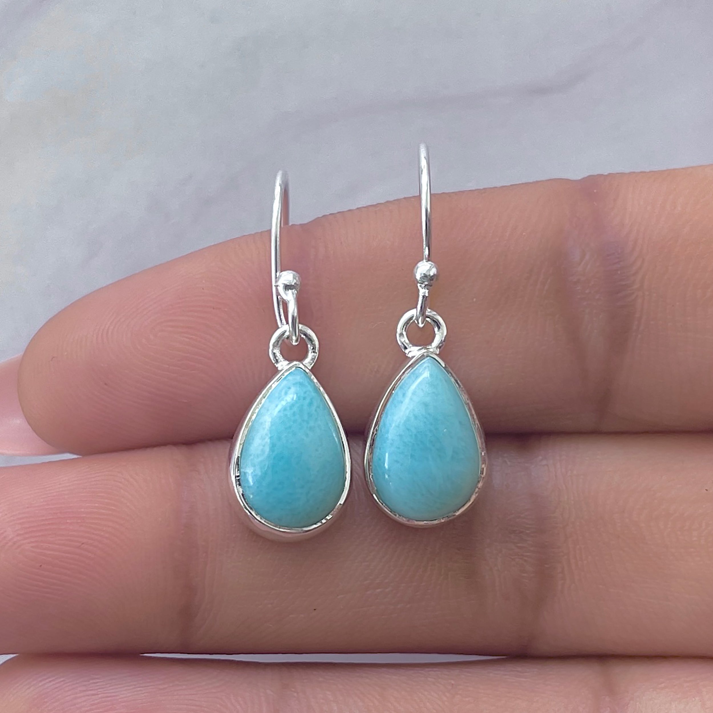 Larimar Earring-(LAR-E-3775.)