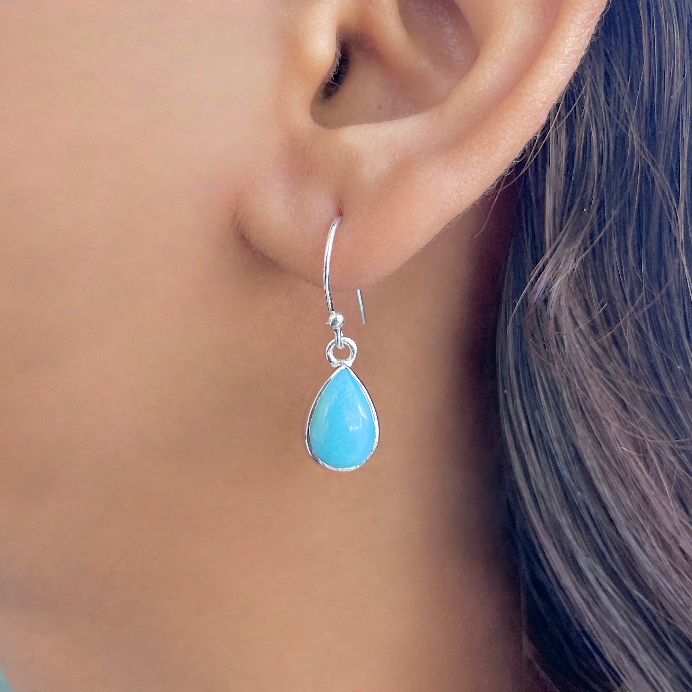 Larimar Earring-(LAR-E-3775.)