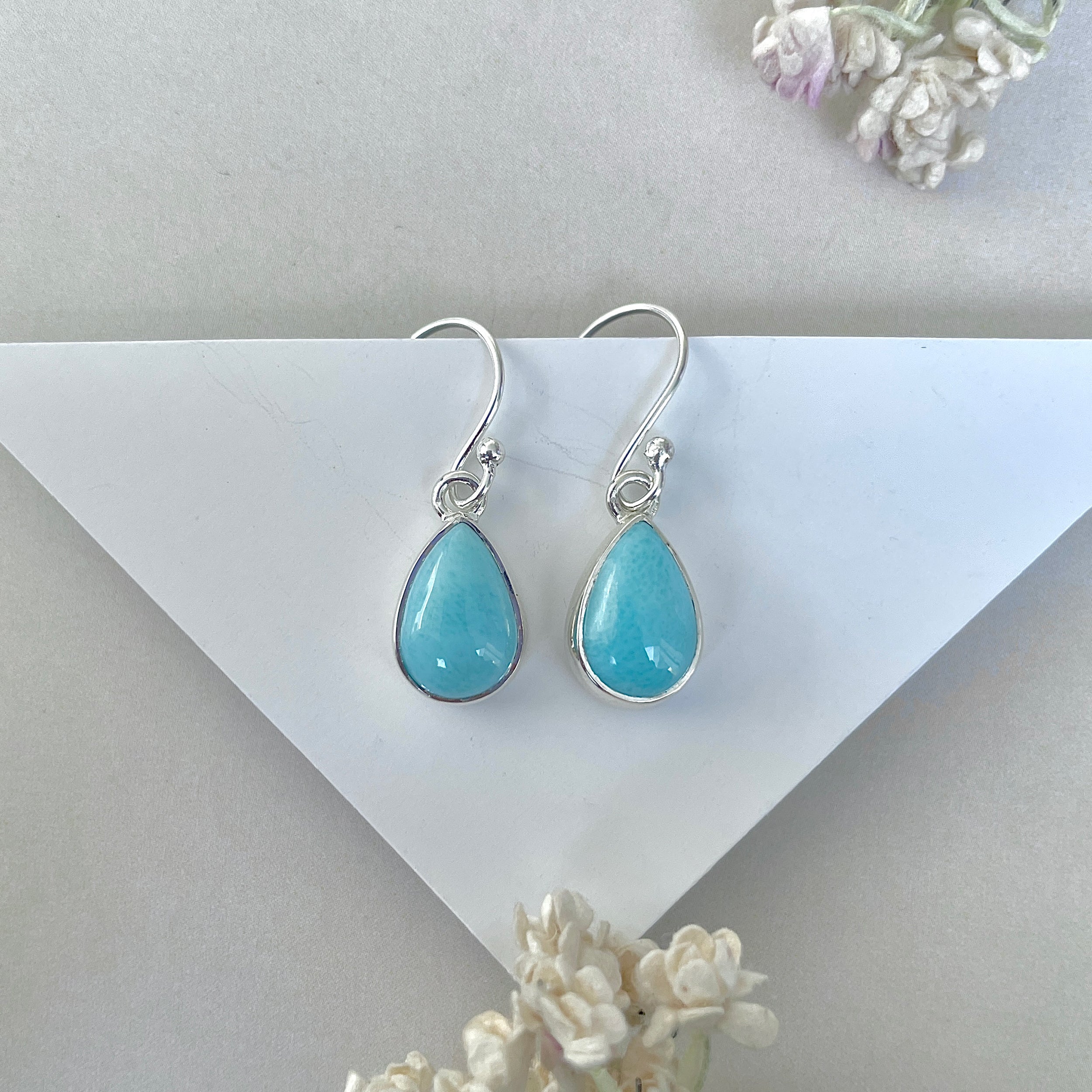 Larimar Earring-(LAR-E-3775.)