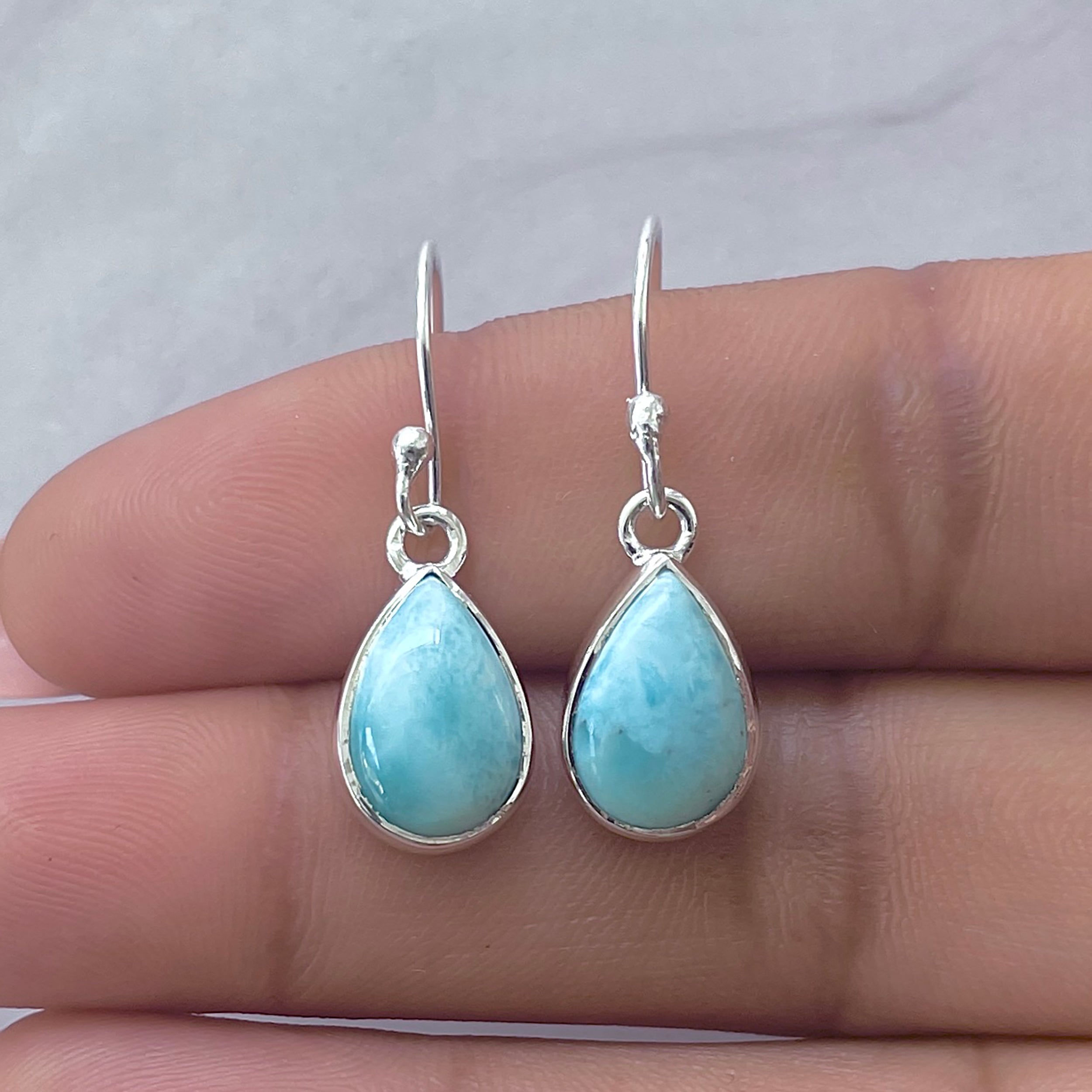 Larimar Earring-(LAR-E-3776.)
