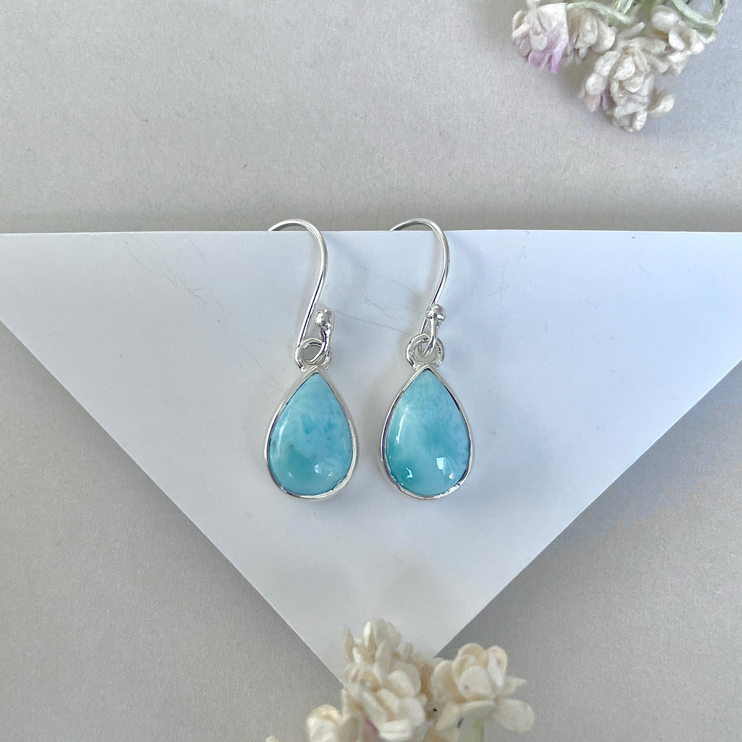 Larimar Earring-(LAR-E-3776.)