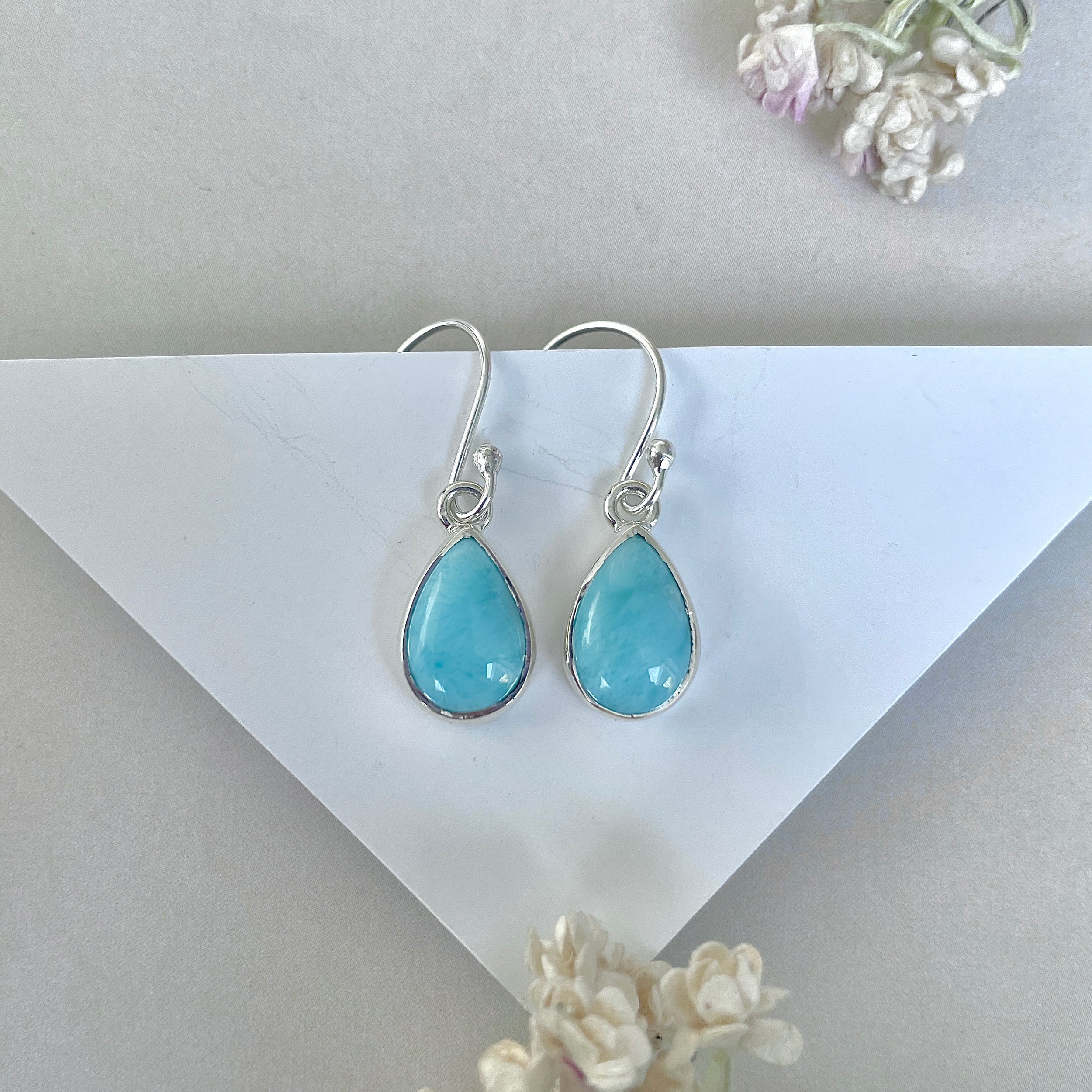 Larimar Earring-(LAR-E-3777.)