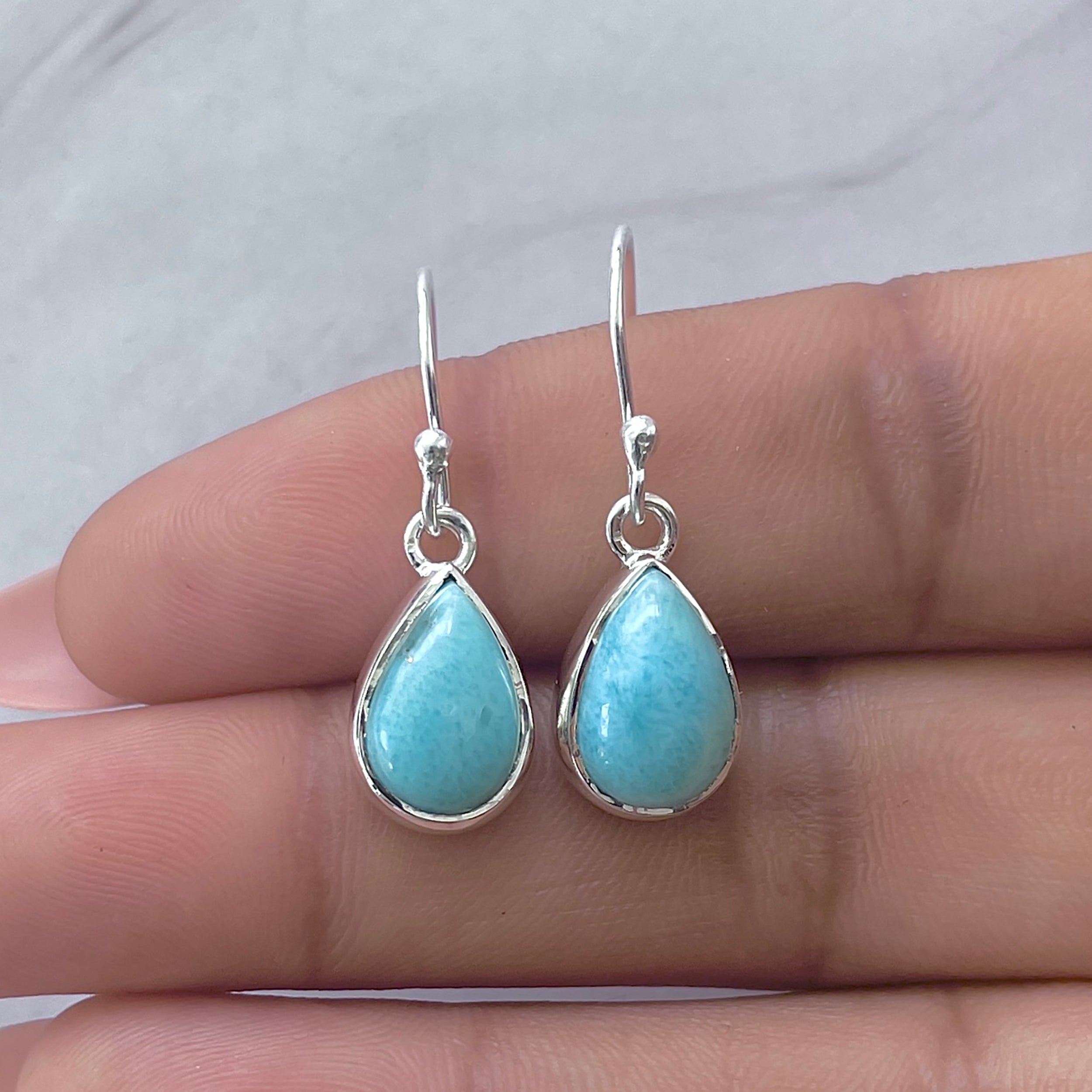 Larimar Earring-(LAR-E-3778.)