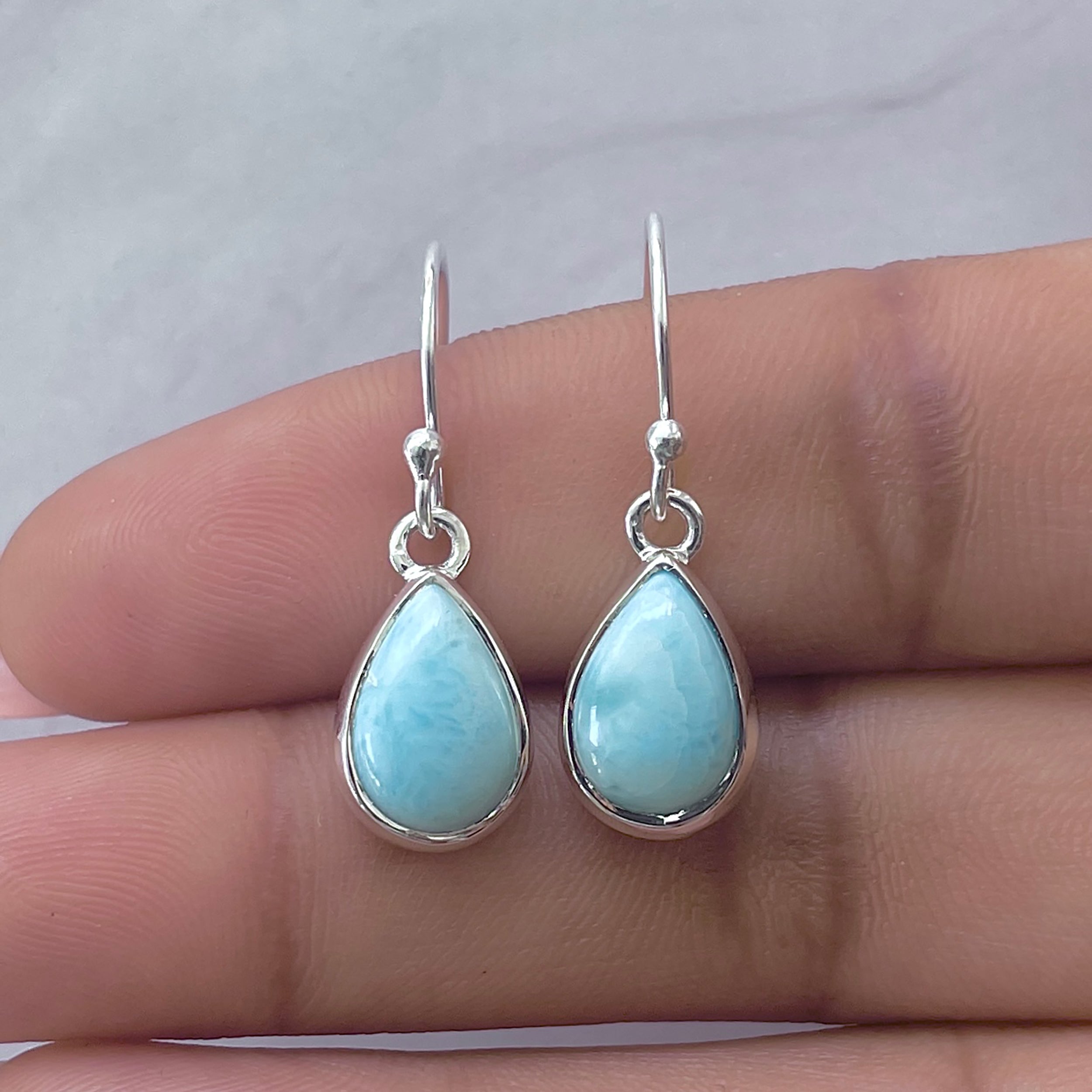 Larimar Earring-(LAR-E-3779.)