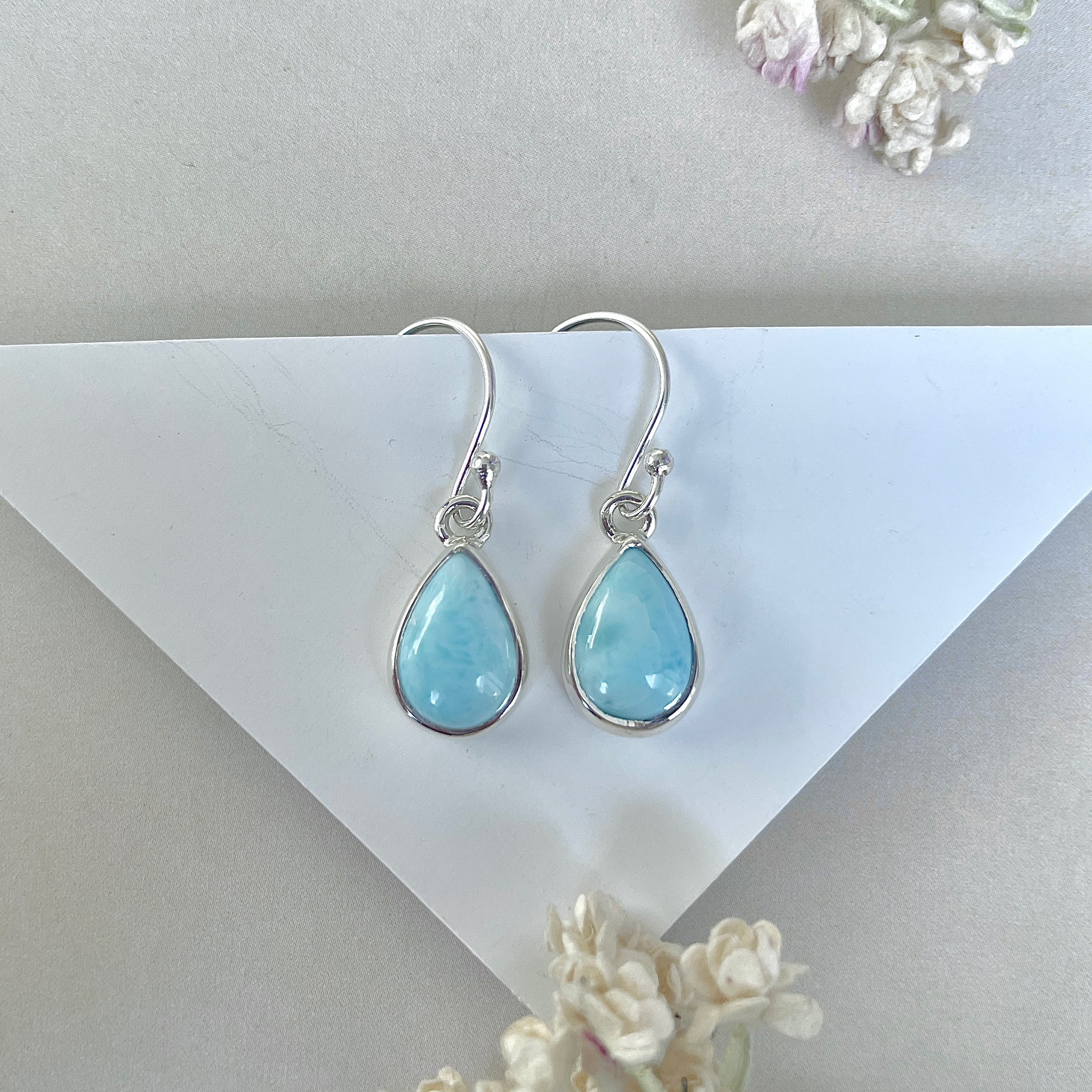 Larimar Earring-(LAR-E-3779.)