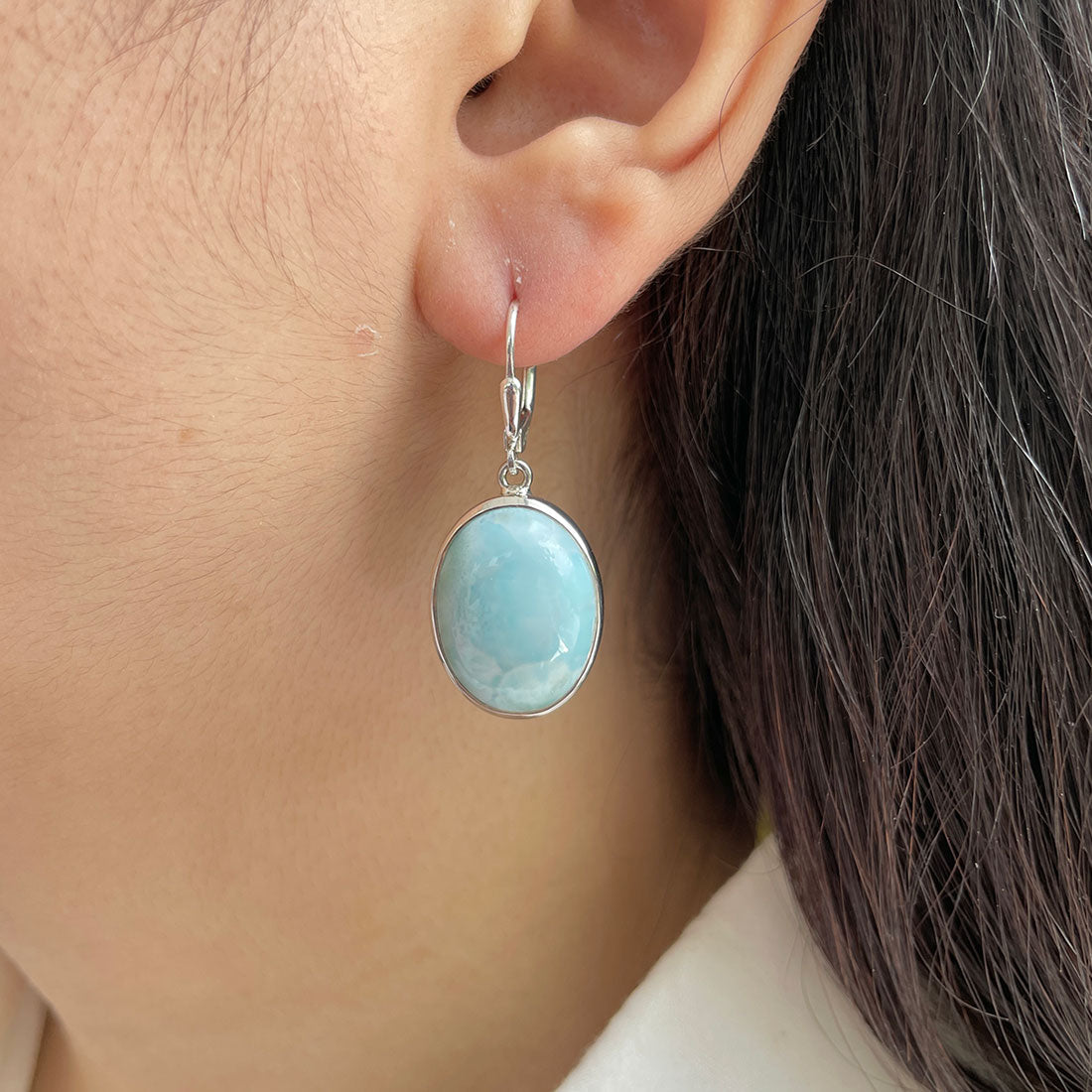 Larimar Earring-(LAR-E-378.)