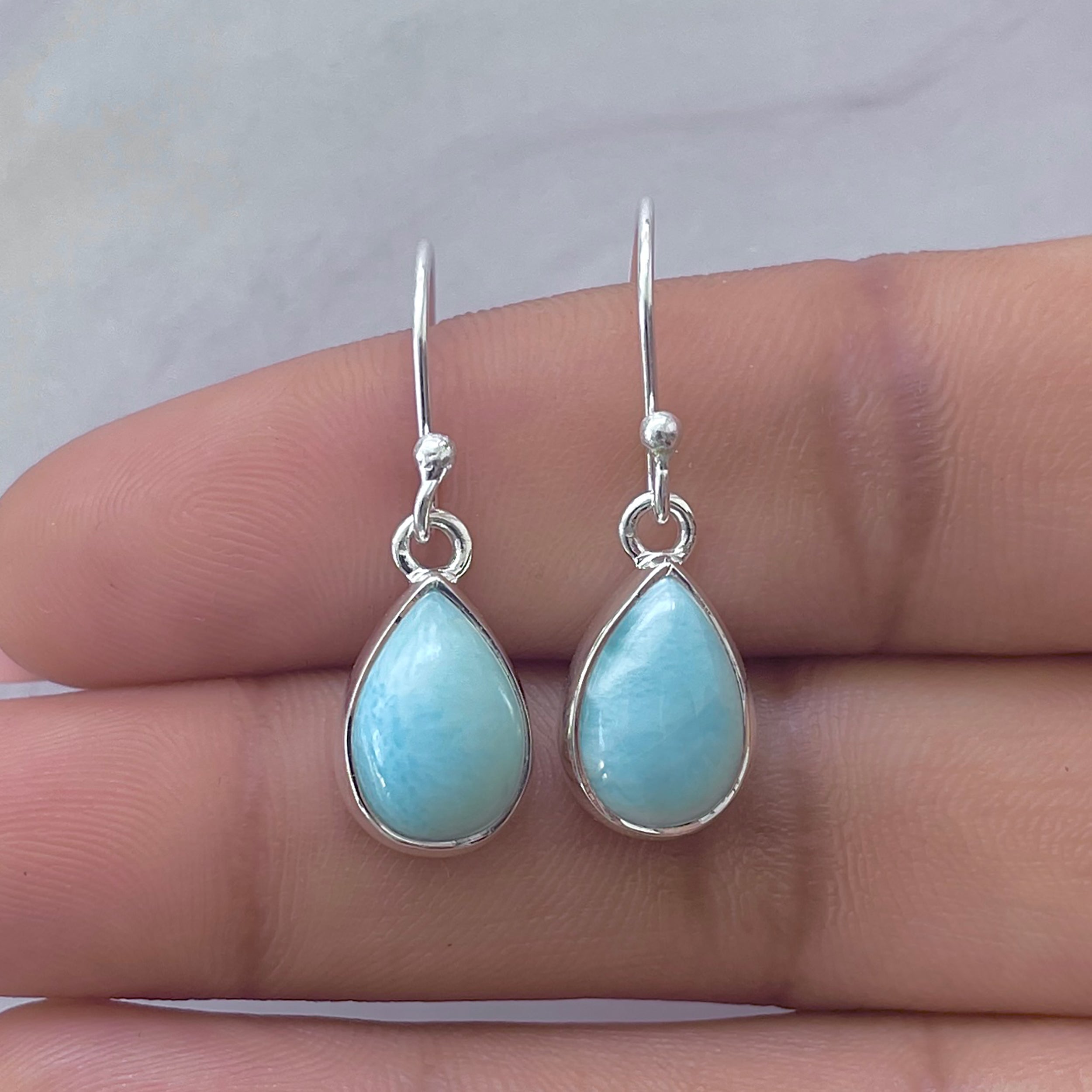 Larimar Earring-(LAR-E-3780.)